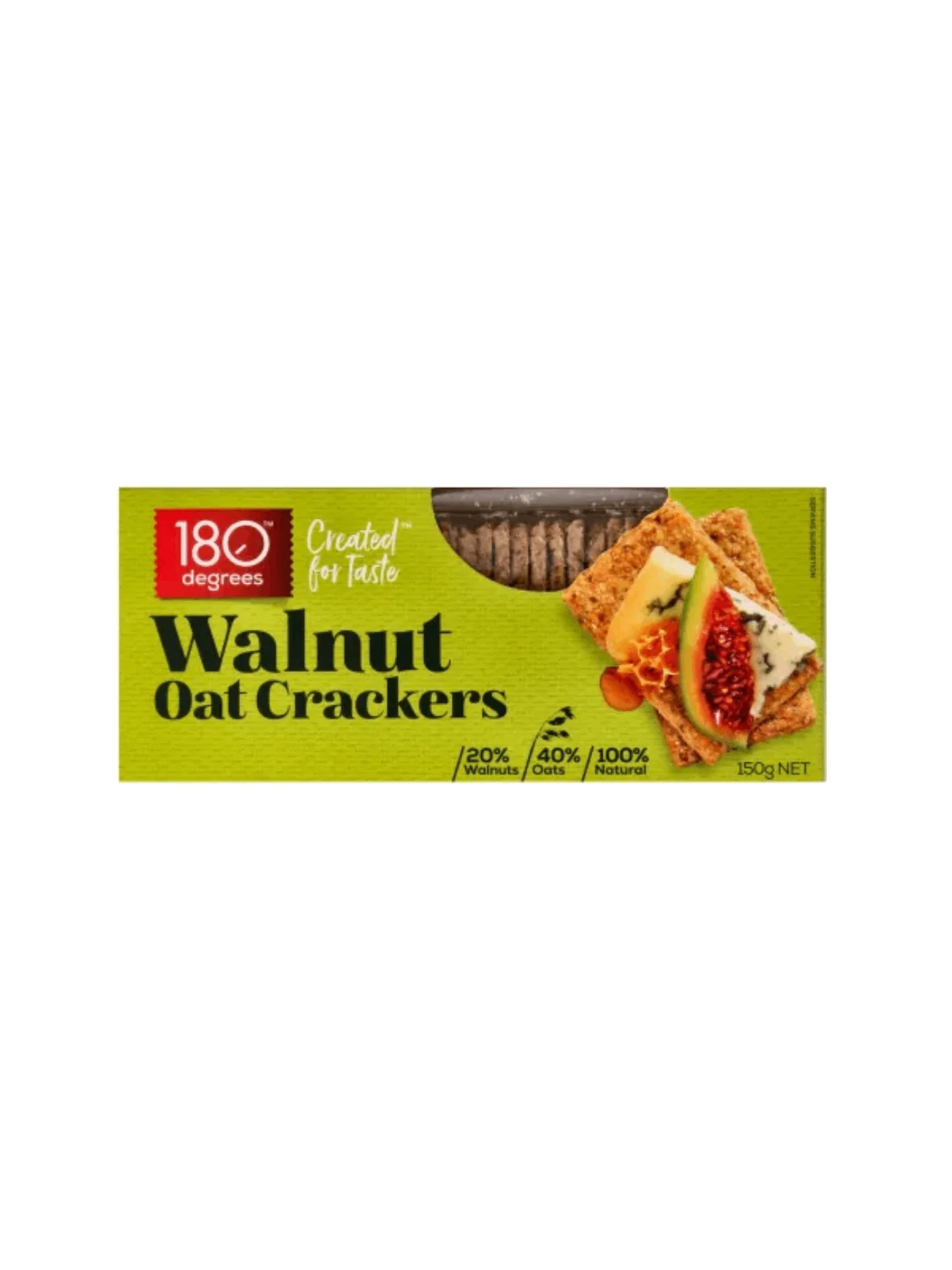 180 DEGREES WALNUT OAT CRACKERS 150G
