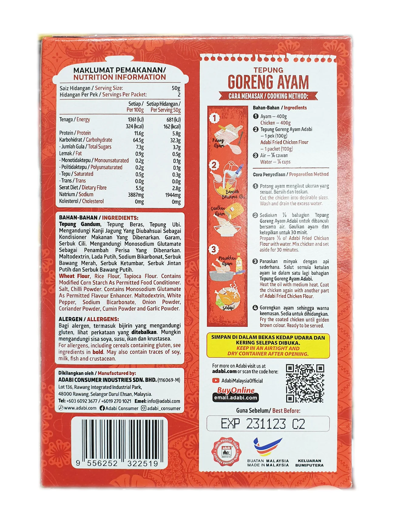 ADABI TEPUNG GORENG AYAM PEDAS 100G - Image 5