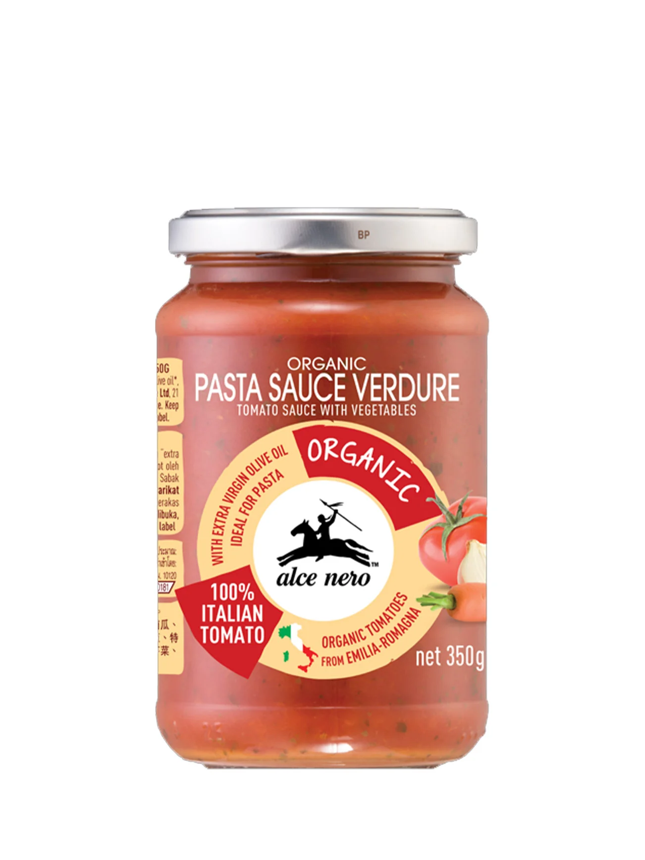 ALCE NERO ORG TOMATO SAUCE WITH VEGE 350GM