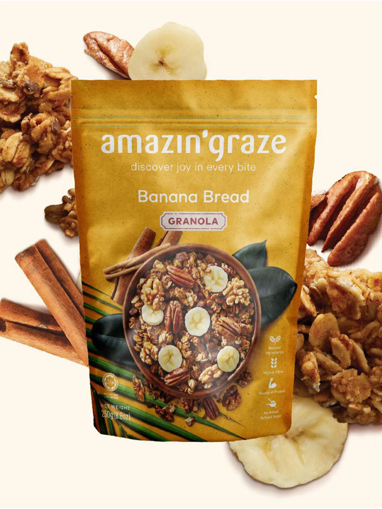 AMAZIN' GRAZE BANANA BREAD GRANOLA 250G