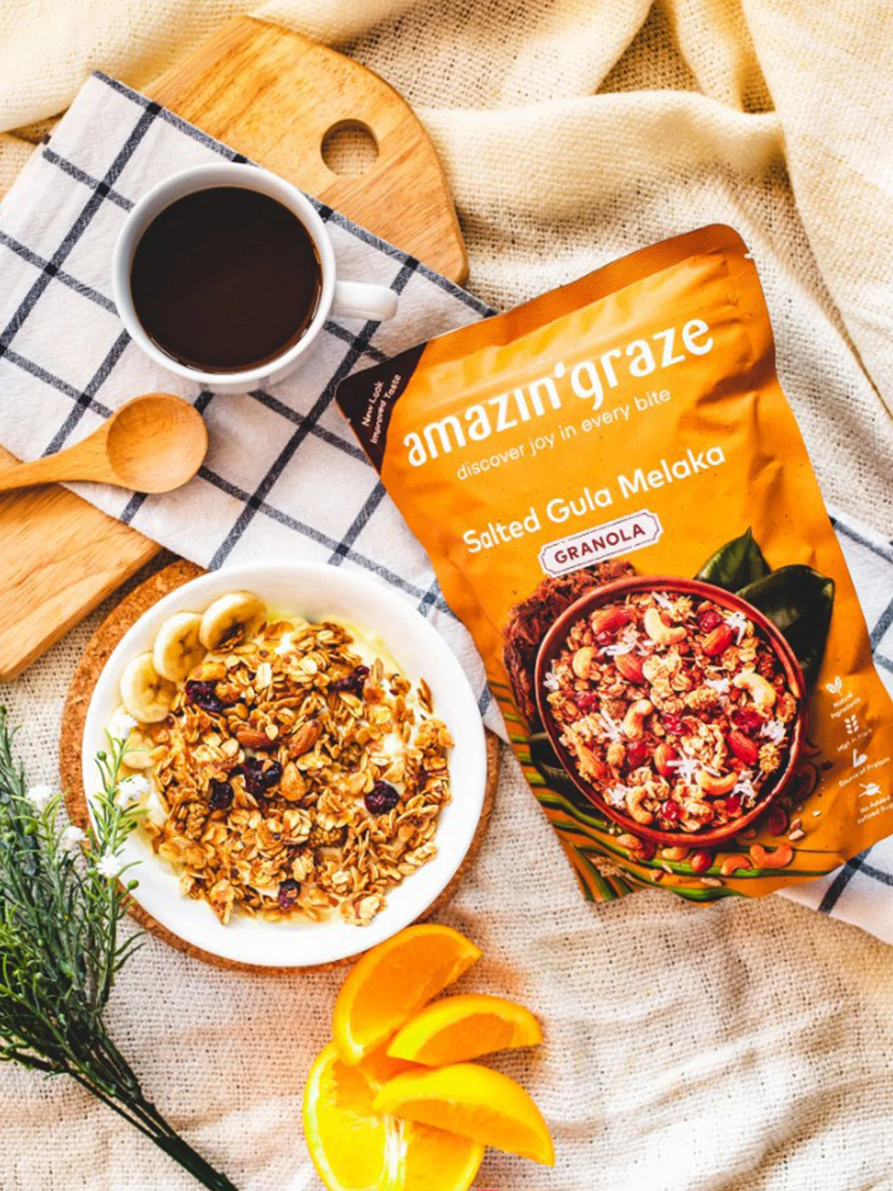 AMAZIN' GRAZE SALTED GULA MELAKA GRANOLA 250G - Image 4