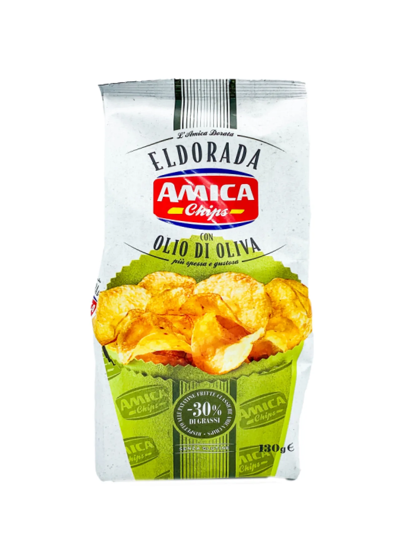 AMICA ALFREDO'S CHIPS OLIVE OIL 130G