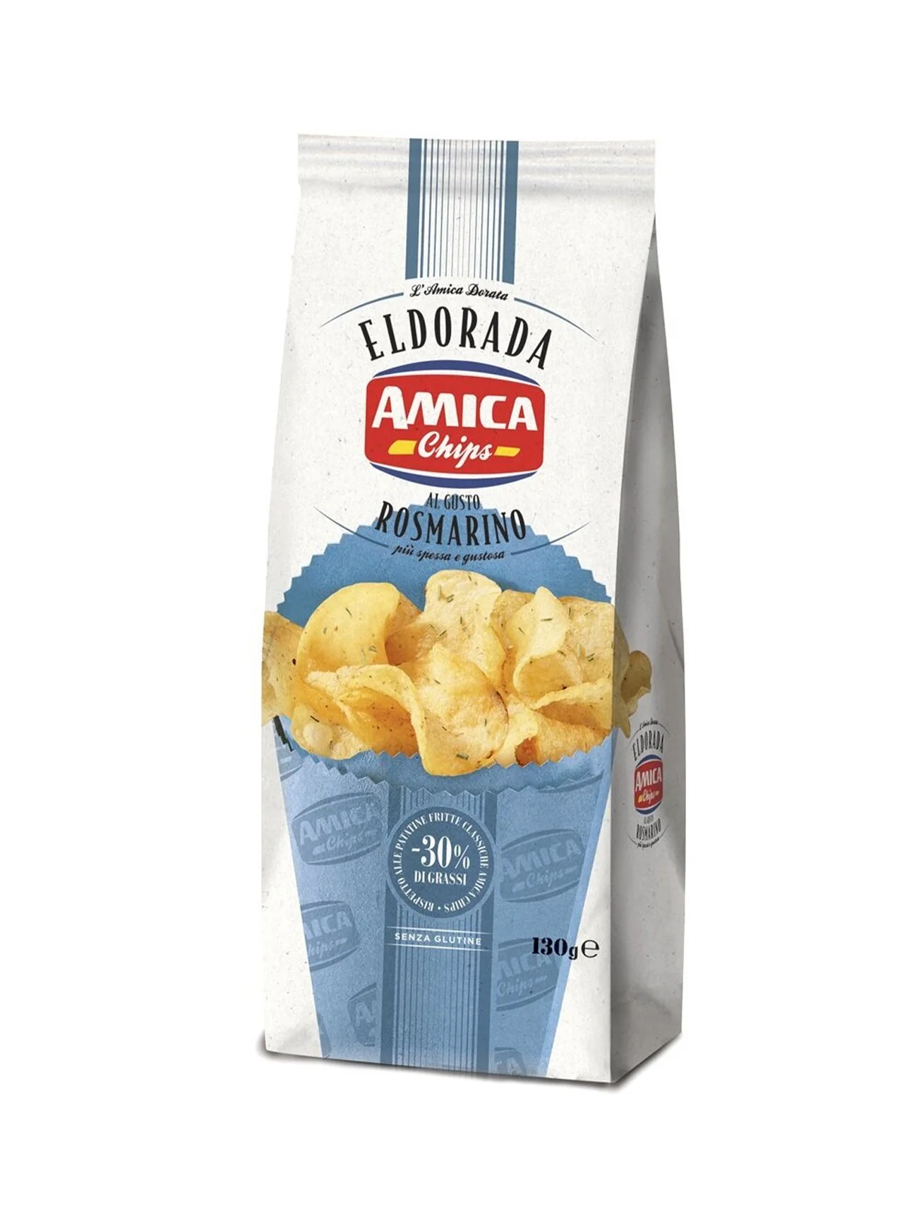 AMICA ALFREDO'S CHIPS ROSEMARY 130G