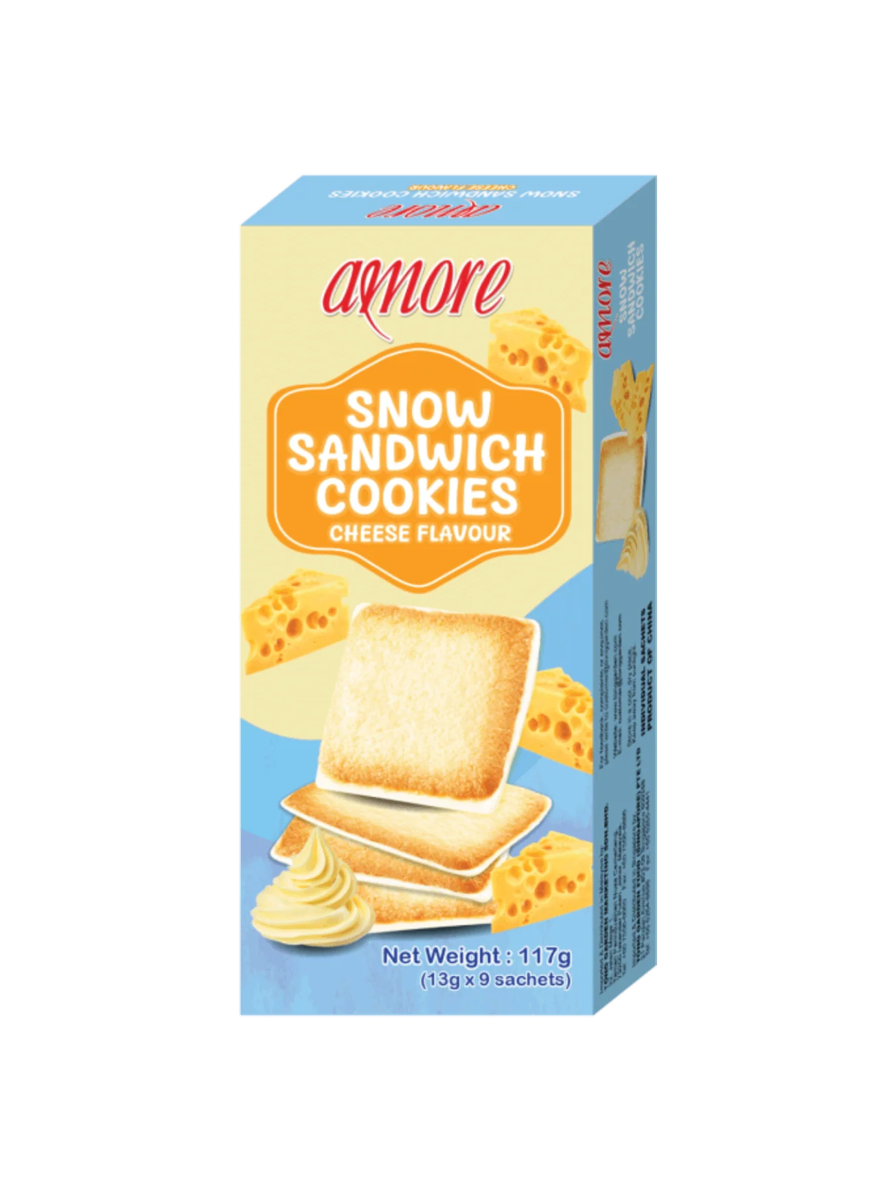 AMORE SNOW SANDWICH COOKIES CHEESE 117G