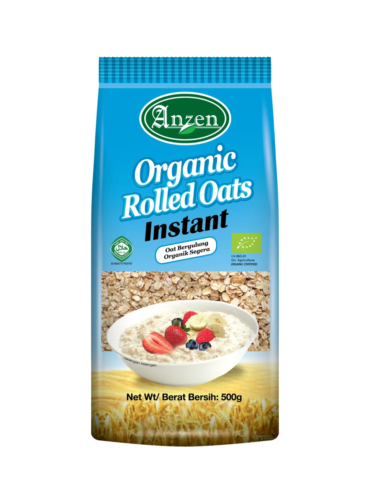 ANZEN ORG ROLLED OATS INSTANT 500G