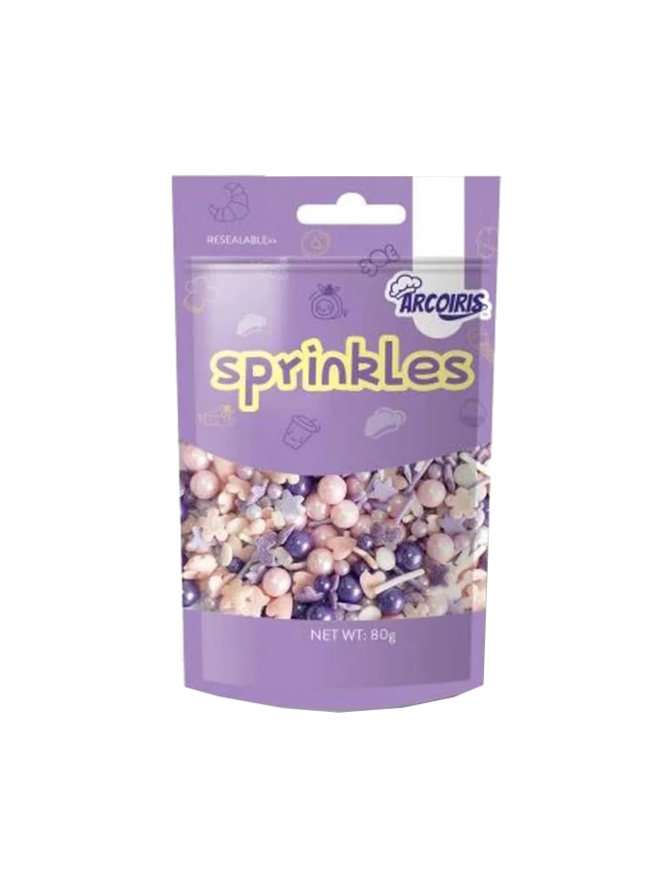 ARCOIRIS SPRINKLES VIOLET BUTTERFLY MIX 80G