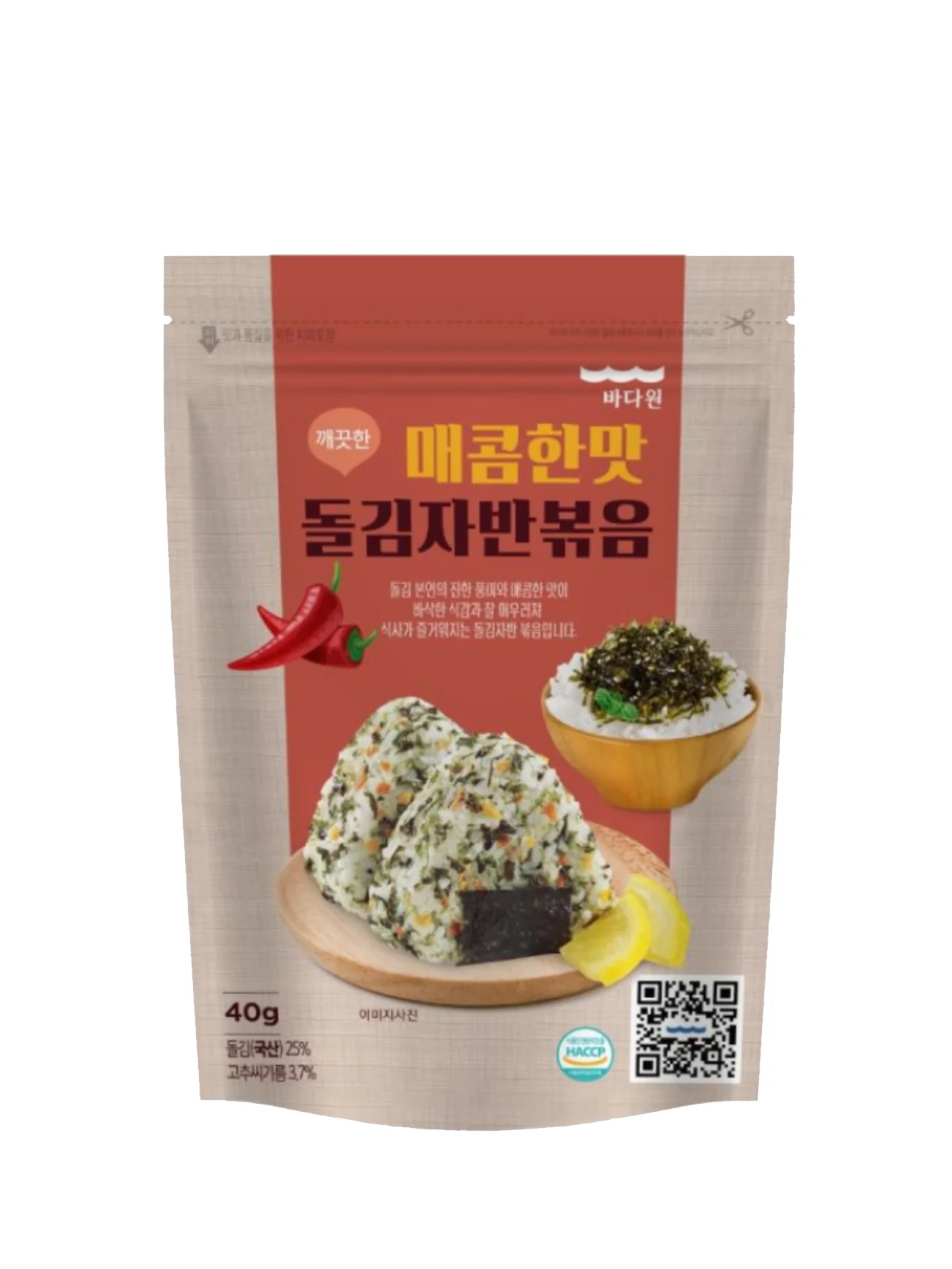 BADAONE SEASONED SEAWEED FLAKES SPICY 40G