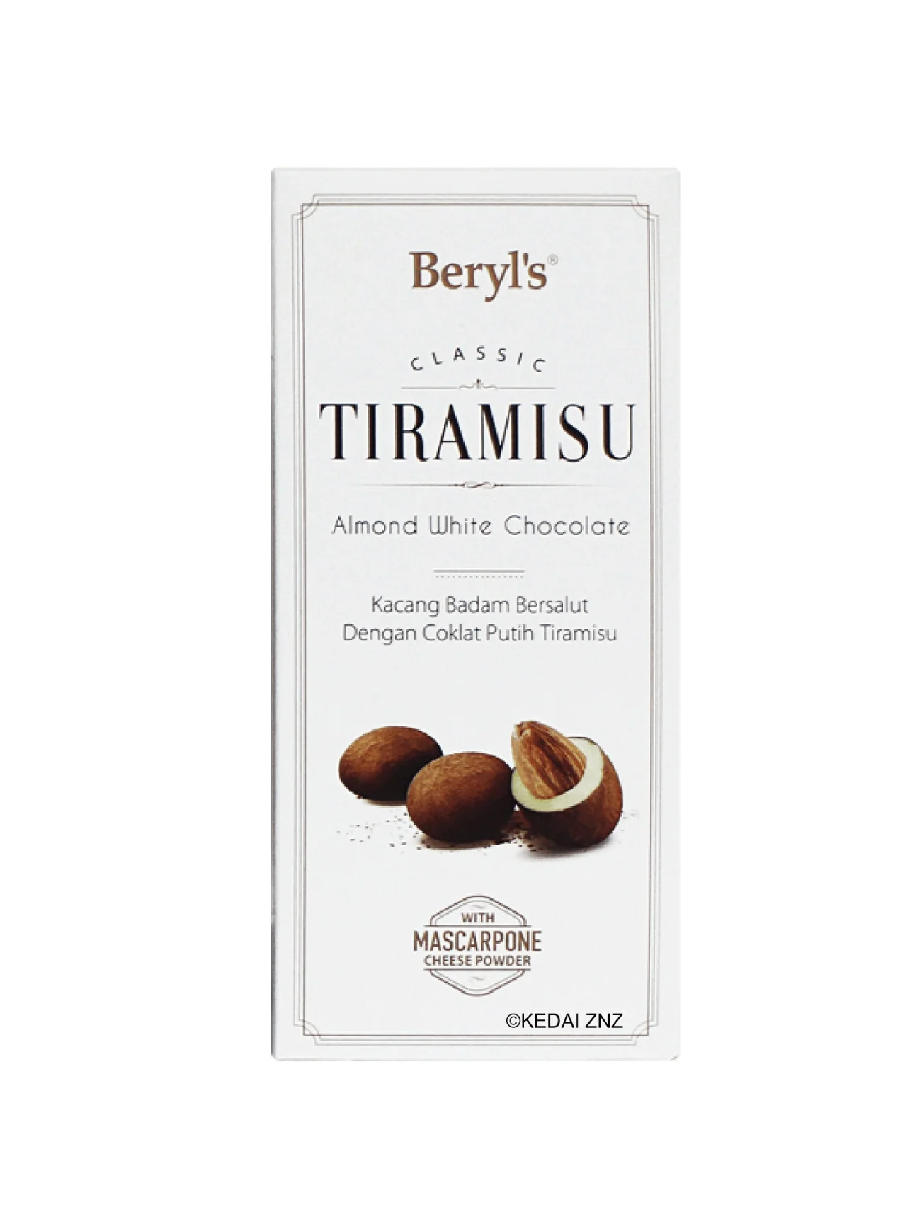 BERYLS TIRAMISU ALMOND WHITE CHOC 180G