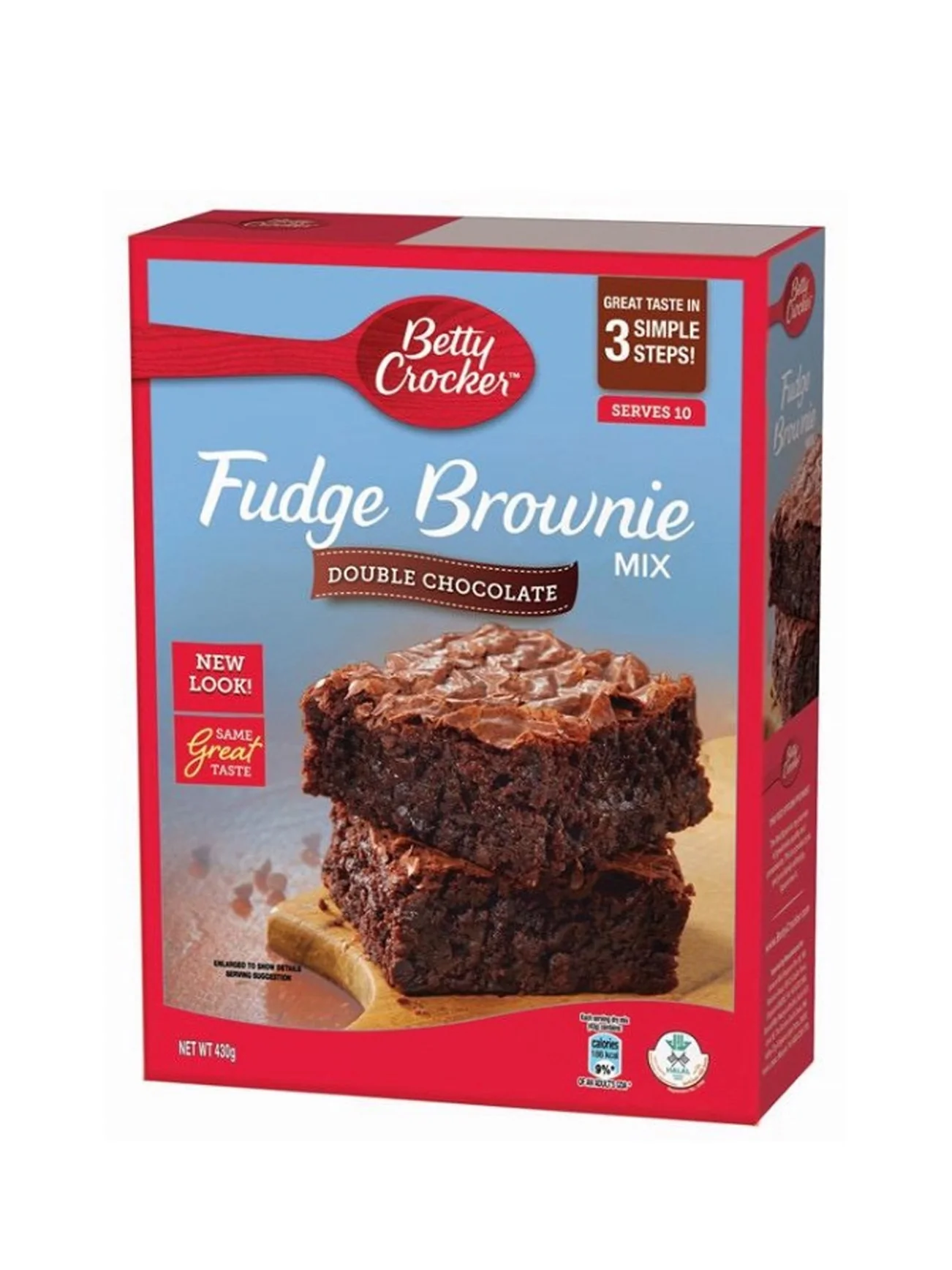 BETTY CROCKER FUDGE BROWNIES MIX DOUBLE CHOC 430G - Image 3