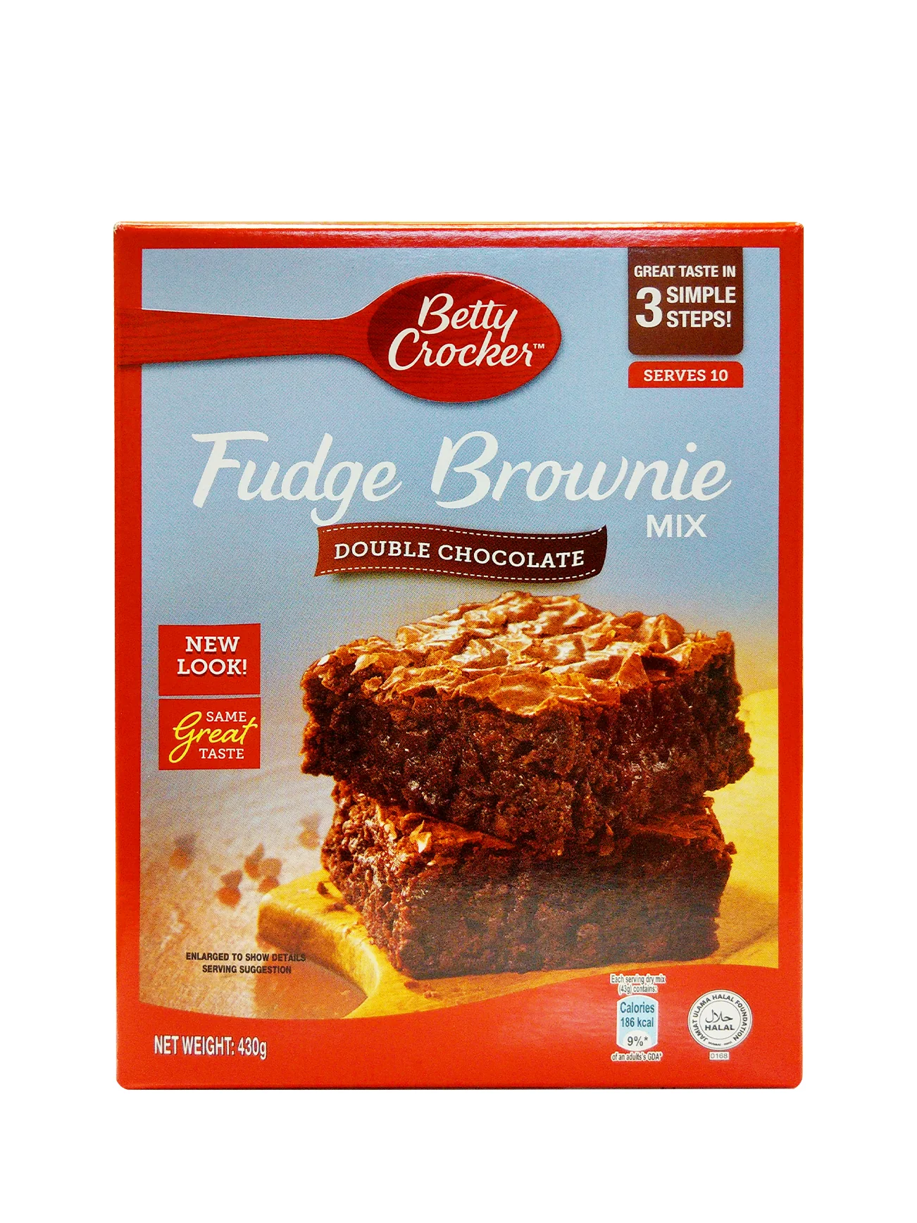 BETTY CROCKER FUDGE BROWNIES MIX DOUBLE CHOC 430G - Image 4