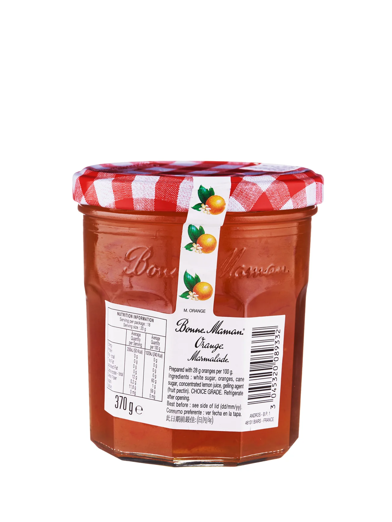 BONNE MAMAN ORANGE MARMALADE JAM 370G - Image 3