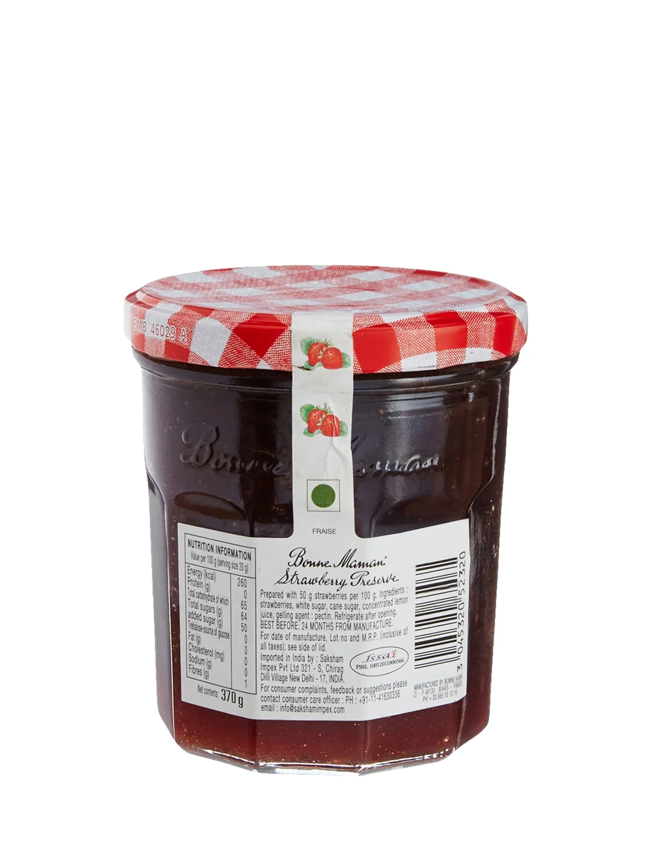 BONNE MAMAN STRAWBERRY JAM 370G - Image 3