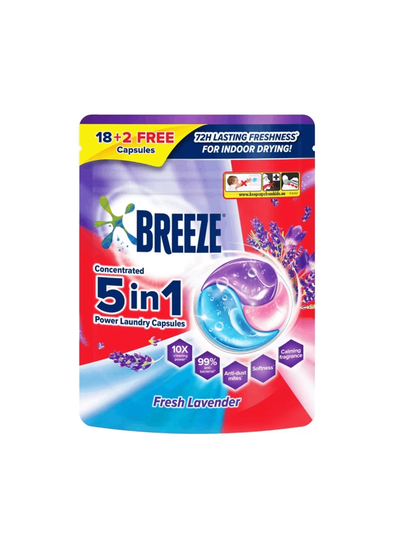 BREEZE LAUNDRY CAPSULE LAVENDER 20S