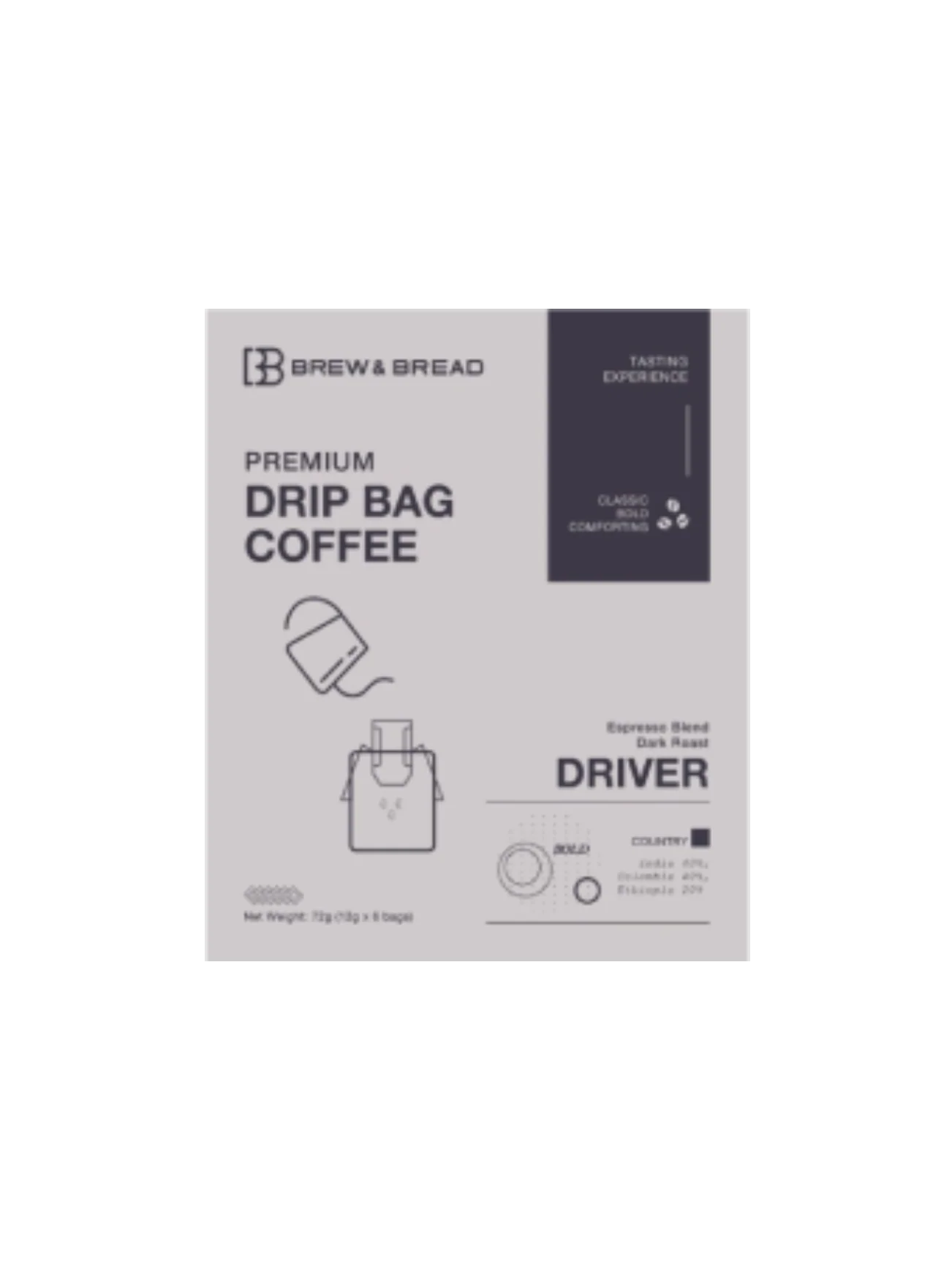 BREW & BREAD DRIVER BOLD DRIP COFFEE 6SX12G