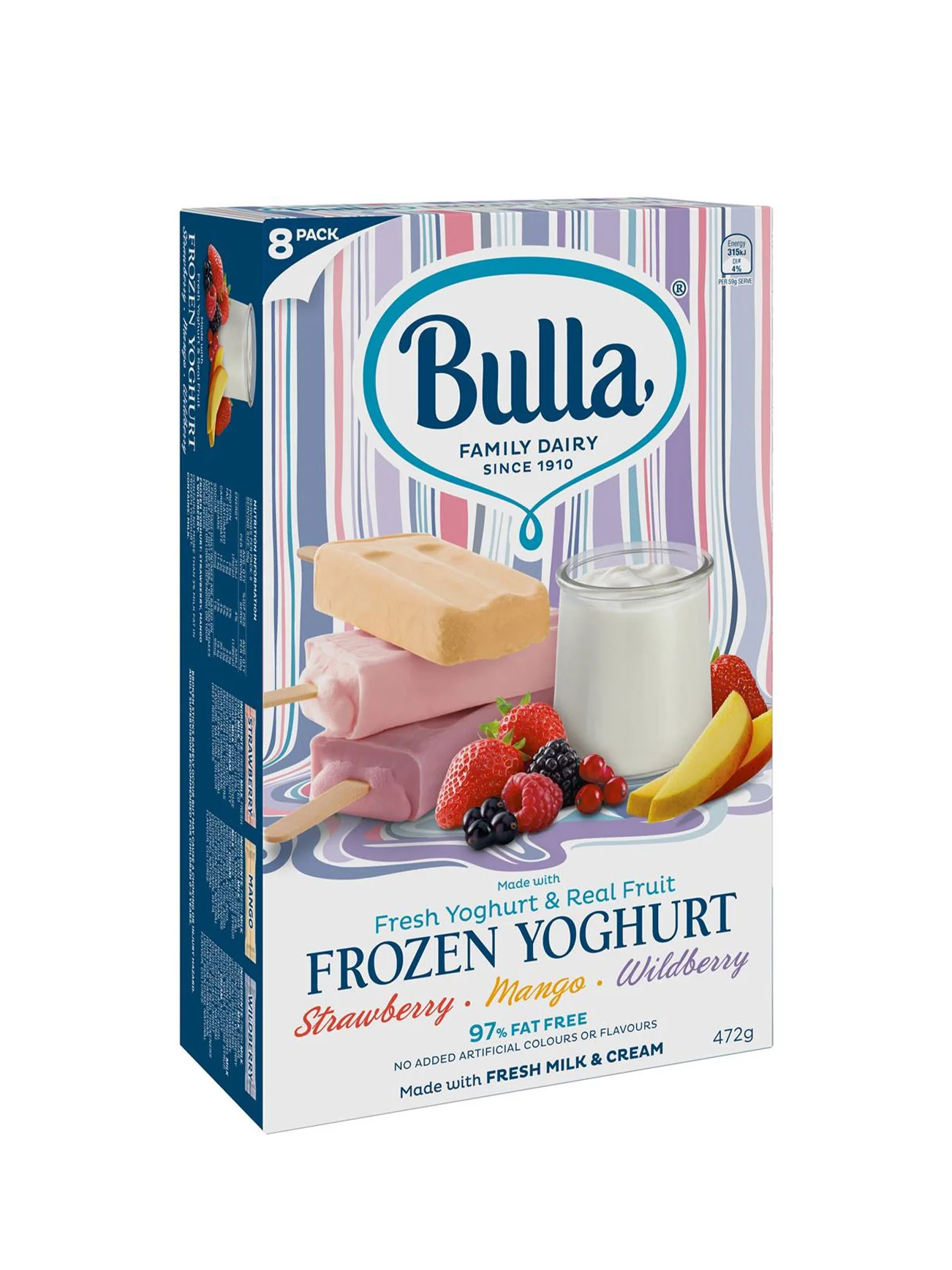 BULLA 97% FF FRUIT&YOG VARIETY PACK 8'S