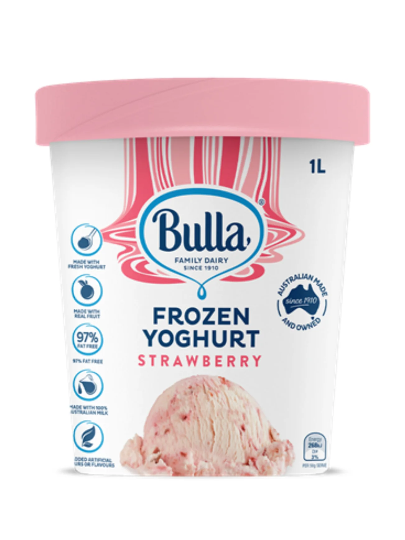 BULLA FROZEN YOGURT STRAWBERRY 1L - Image 2