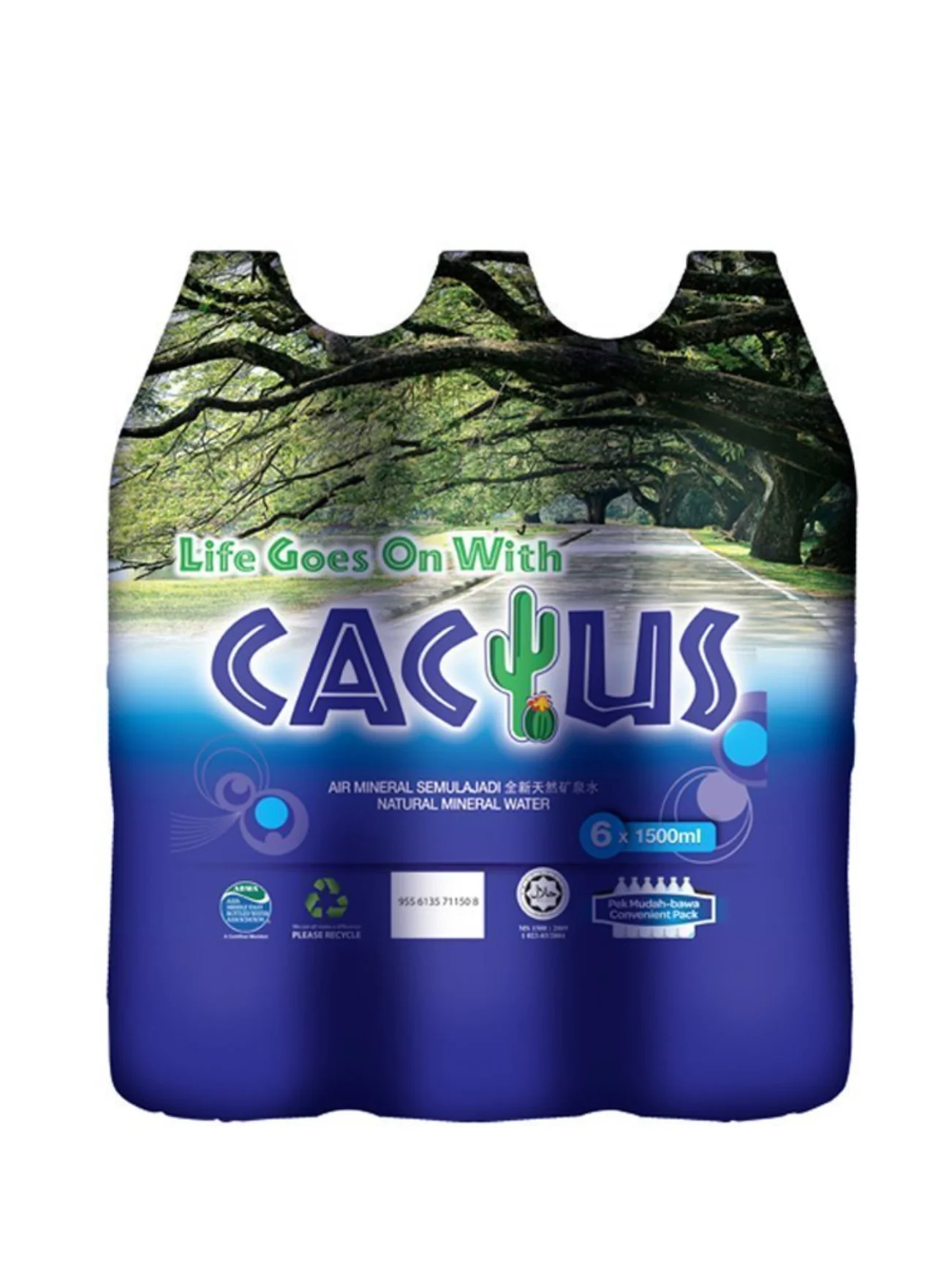 CACTUS MINERAL WATER 6IN1 6X1.5L