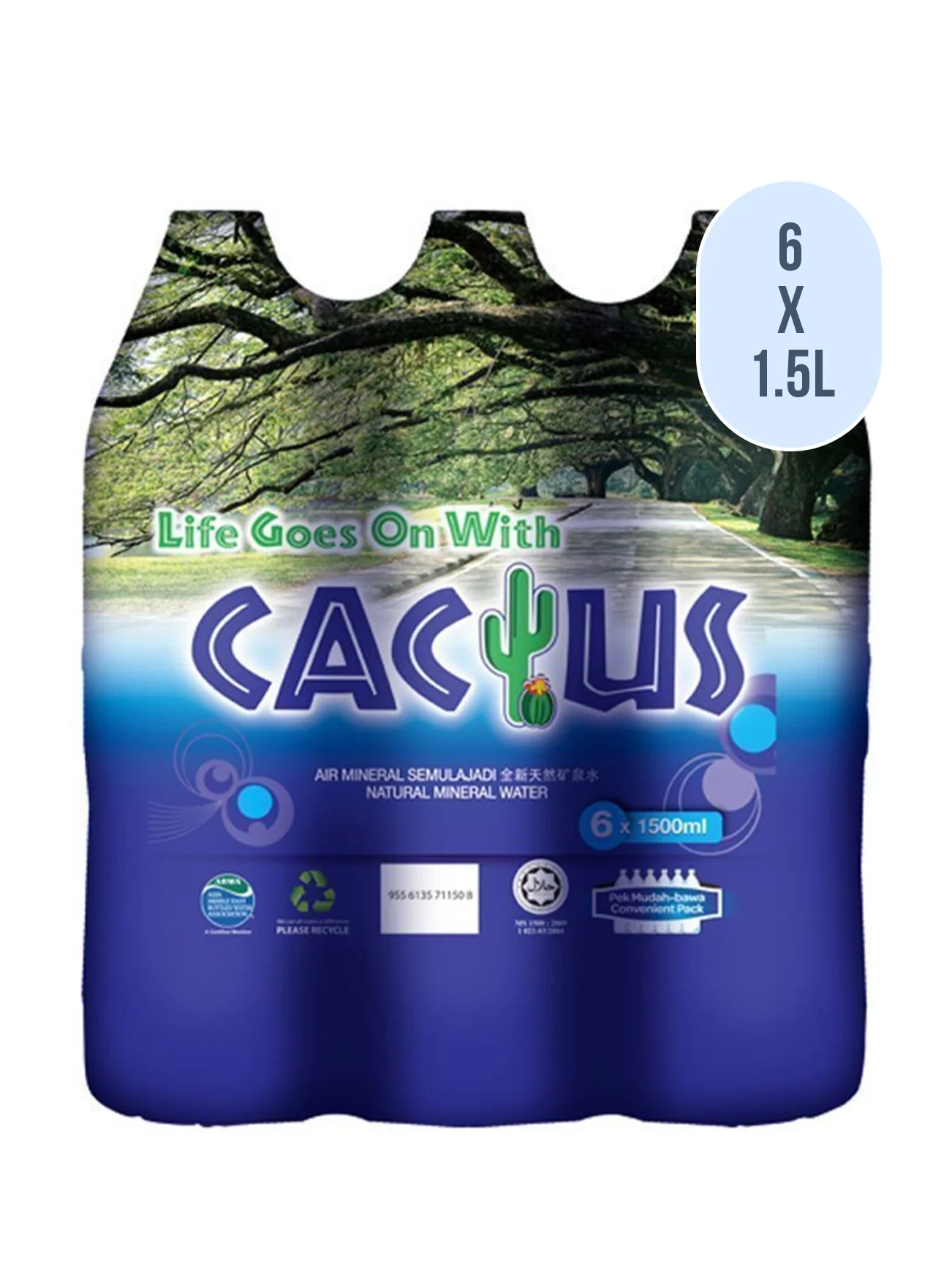 CACTUS MINERAL WATER 6IN1 6X1.5L - Image 2