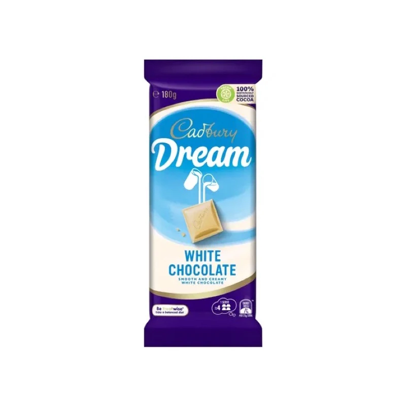 CADBURY DREAM SMOOTH & CREAMY WHT CHOC BLOCK 180G - Image 2