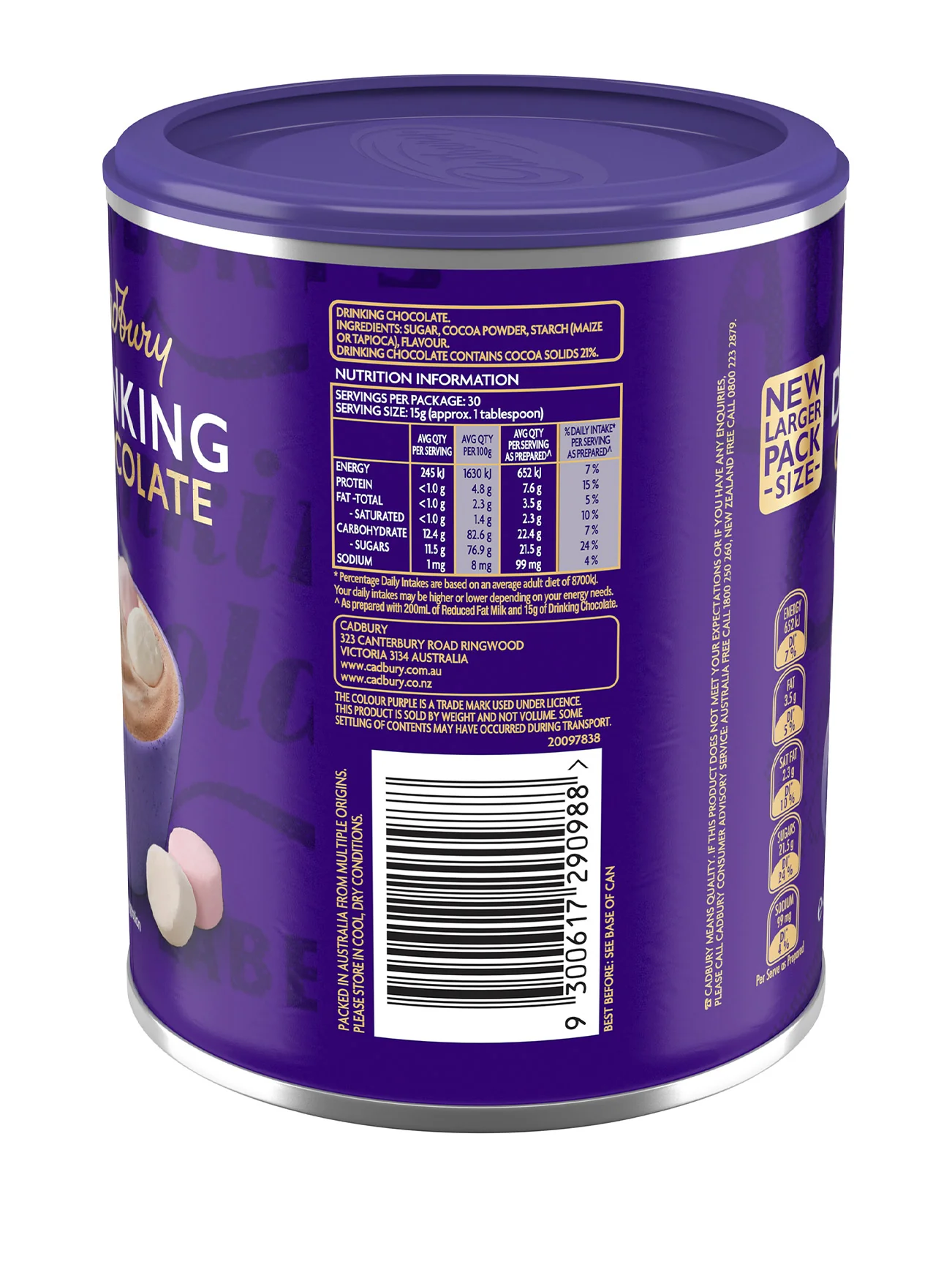 CADBURY DRINKING CHOCOLATE 450G - Image 2