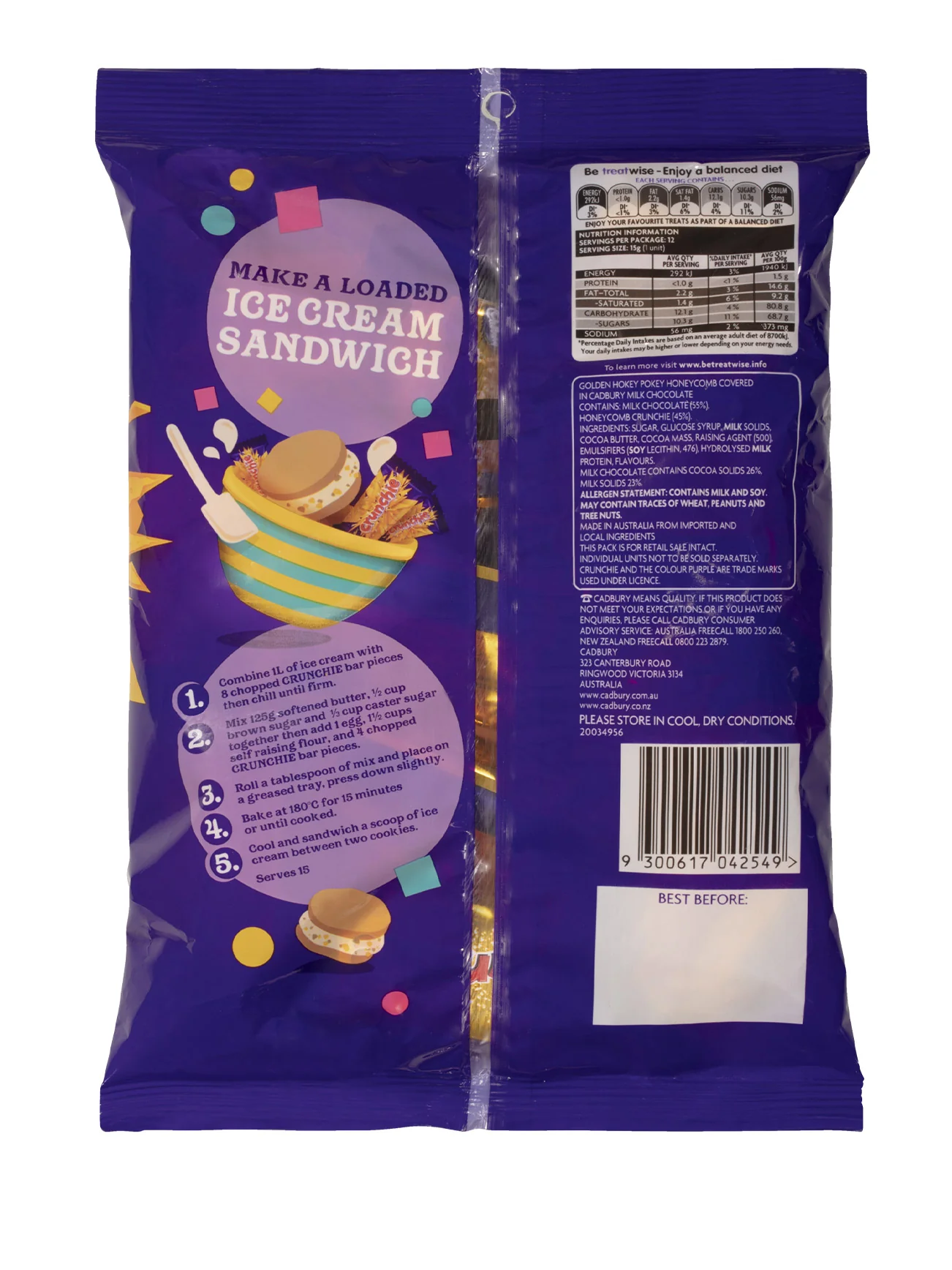 CADBURY SHAREPACK CRUNCHIE 180G - Image 3