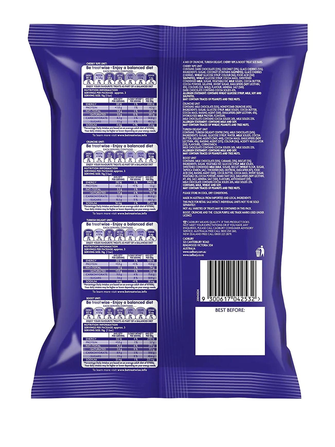 CADBURY SHAREPACK SPECIAL TREATS 180G - Image 3