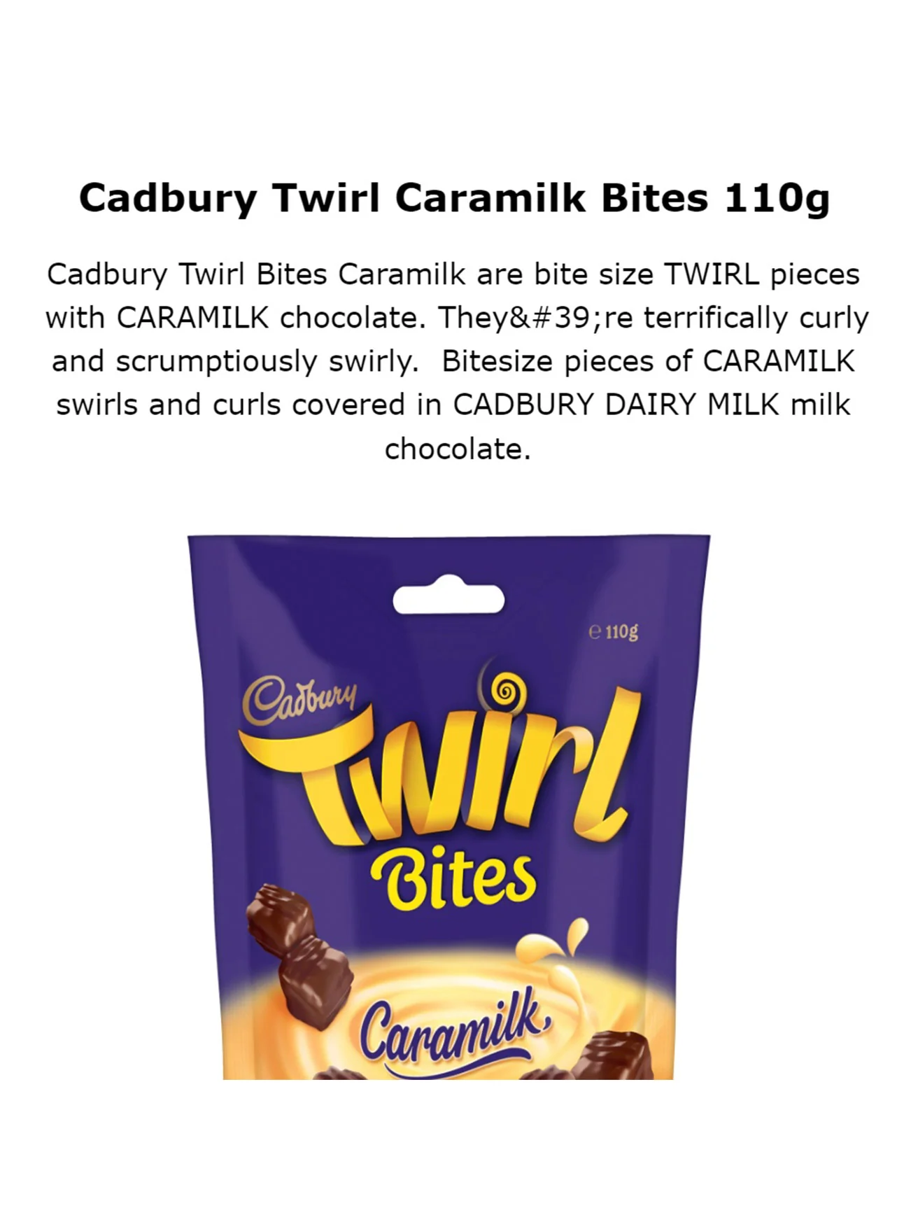 CADBURY TWIRL CARAMILK BITES 130G - Image 3
