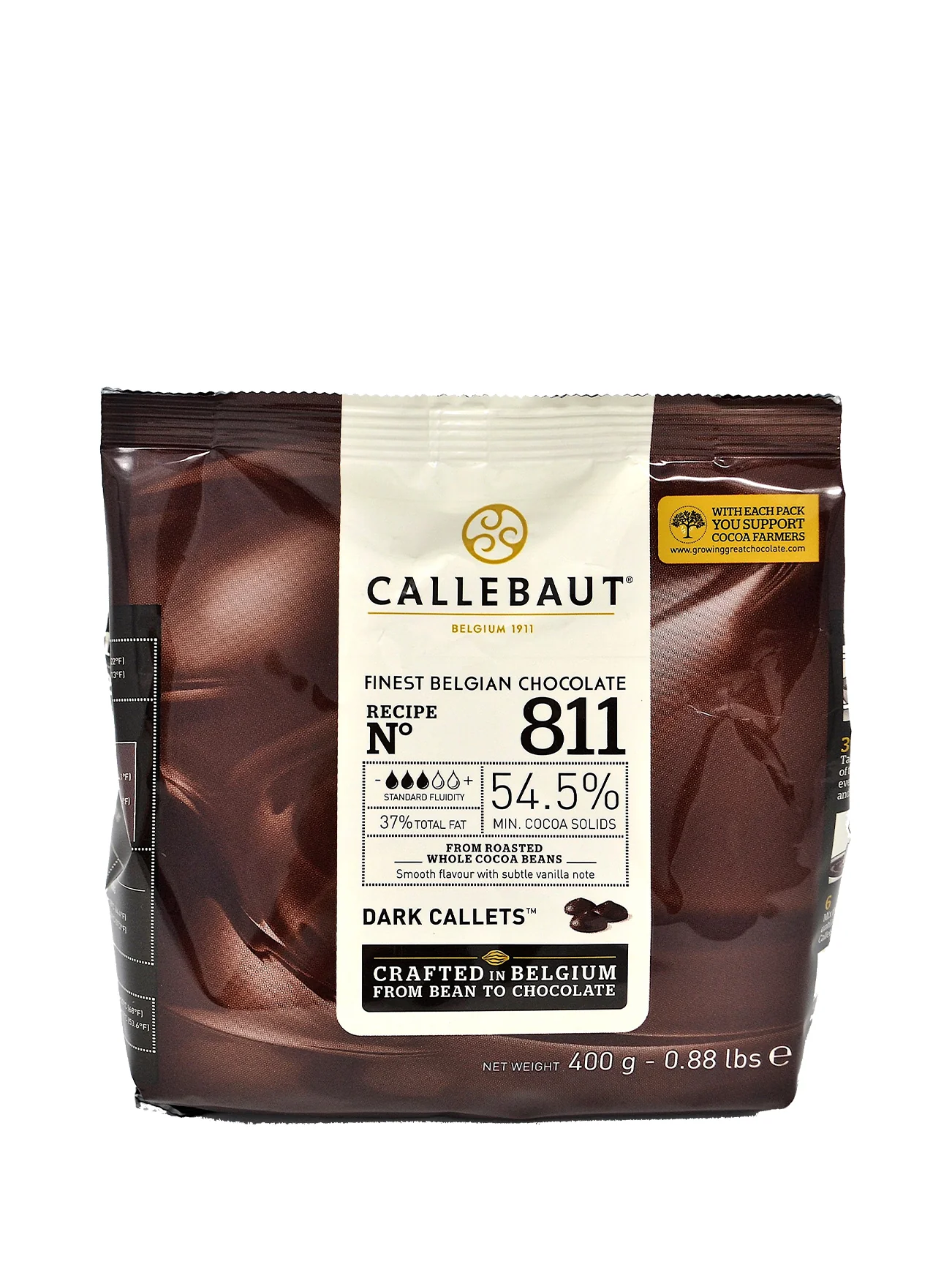 CALLEBAUT 811 DARK CHOCOLATE 400G