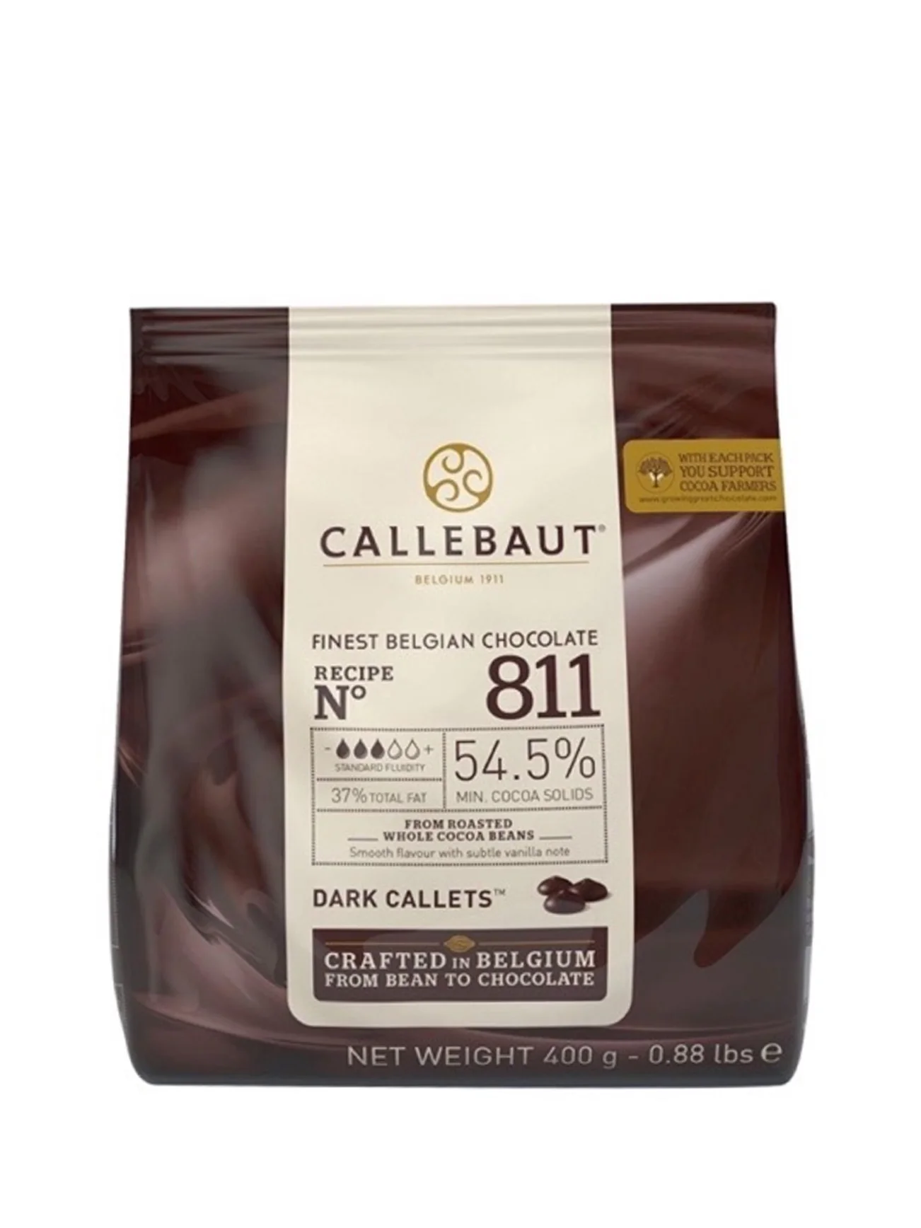 CALLEBAUT 811 DARK CHOCOLATE 400G - Image 2