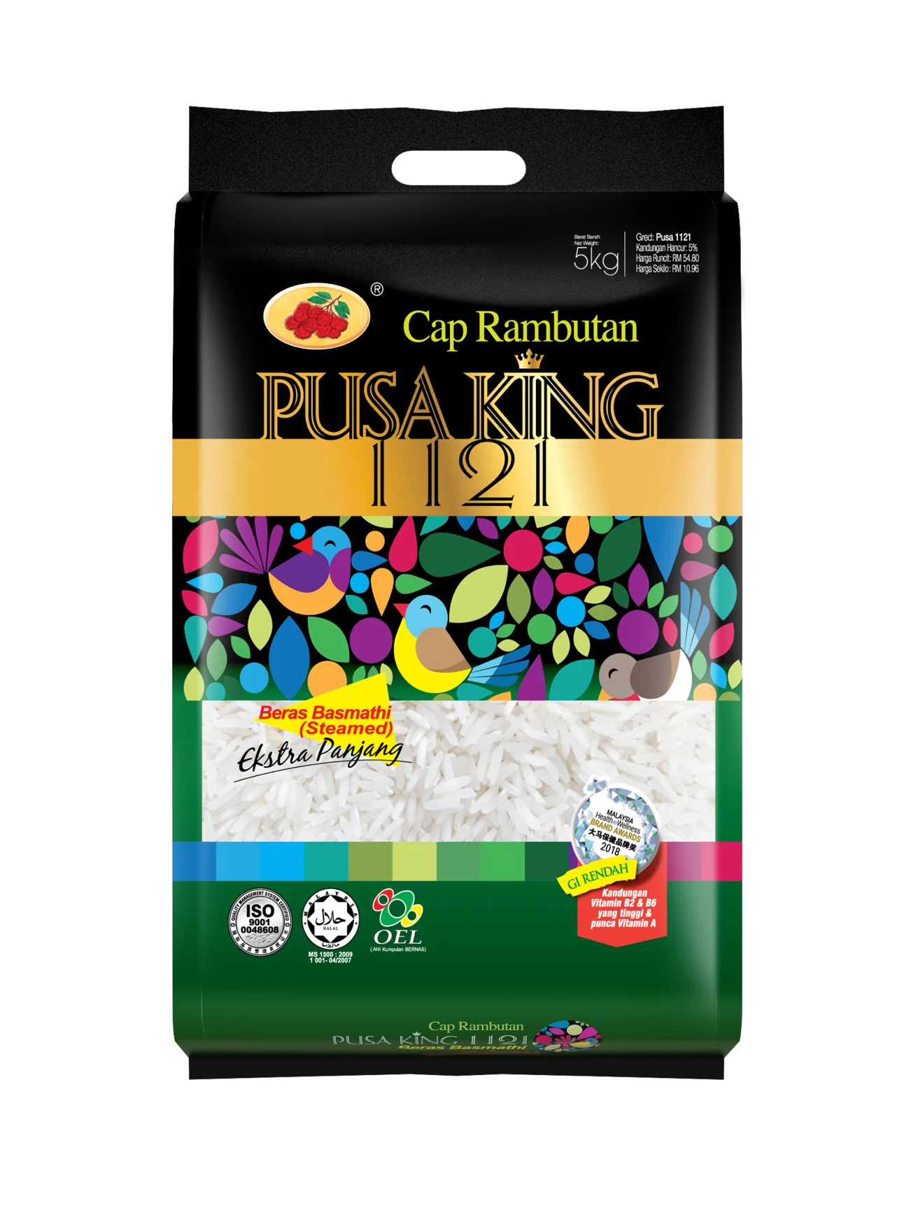 CAP RAMBUTAN BASMATHI PUSA KING 1121 5KG