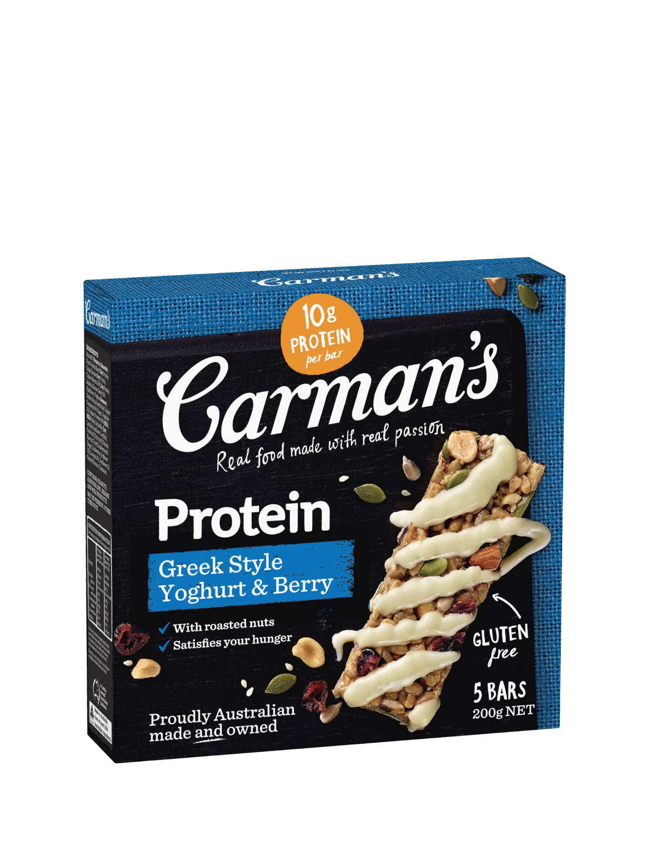 CARMANS GREEK STYLE YOG&BERRY PROTEIN BARS 200G
