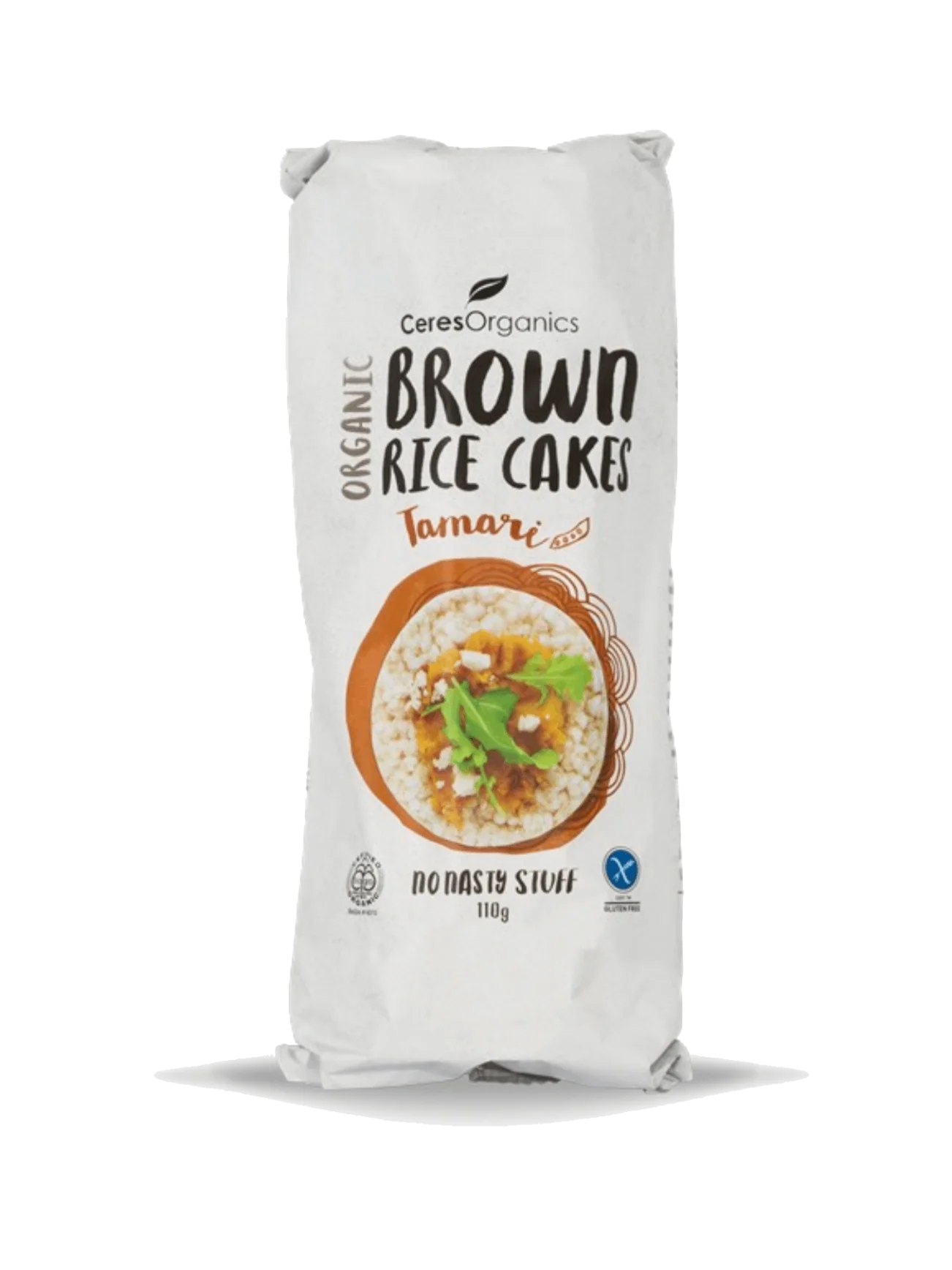 CERES ORG BROWN RICE CAKES TAMARI 110G
