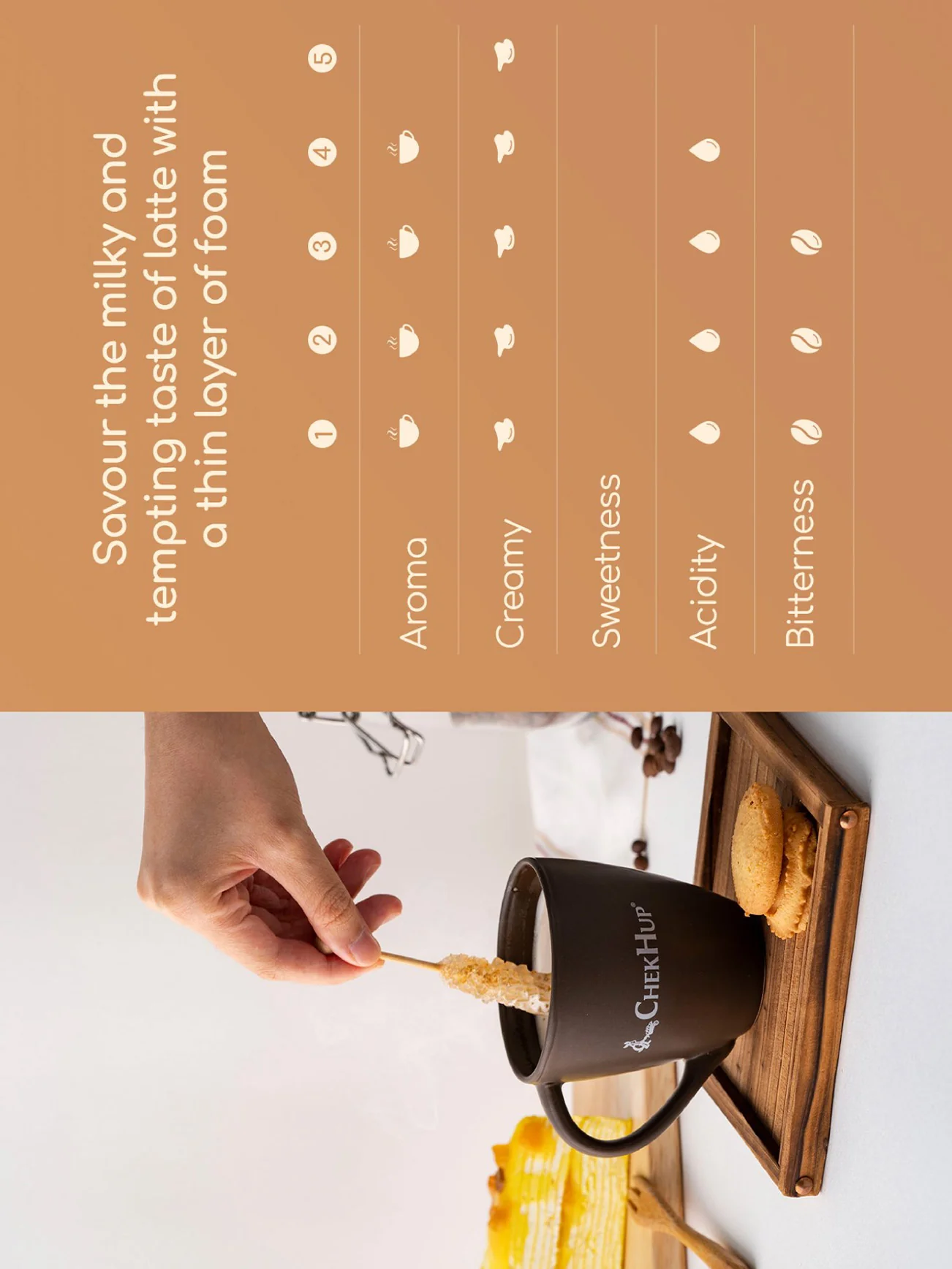 CHEK HUP MICROGROUND COLOMBIAN LATTE 6SX23G - Image 3
