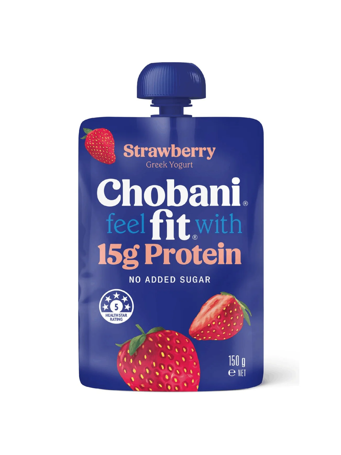 CHOBANI FIT STRAWBERRY POUCH 150G