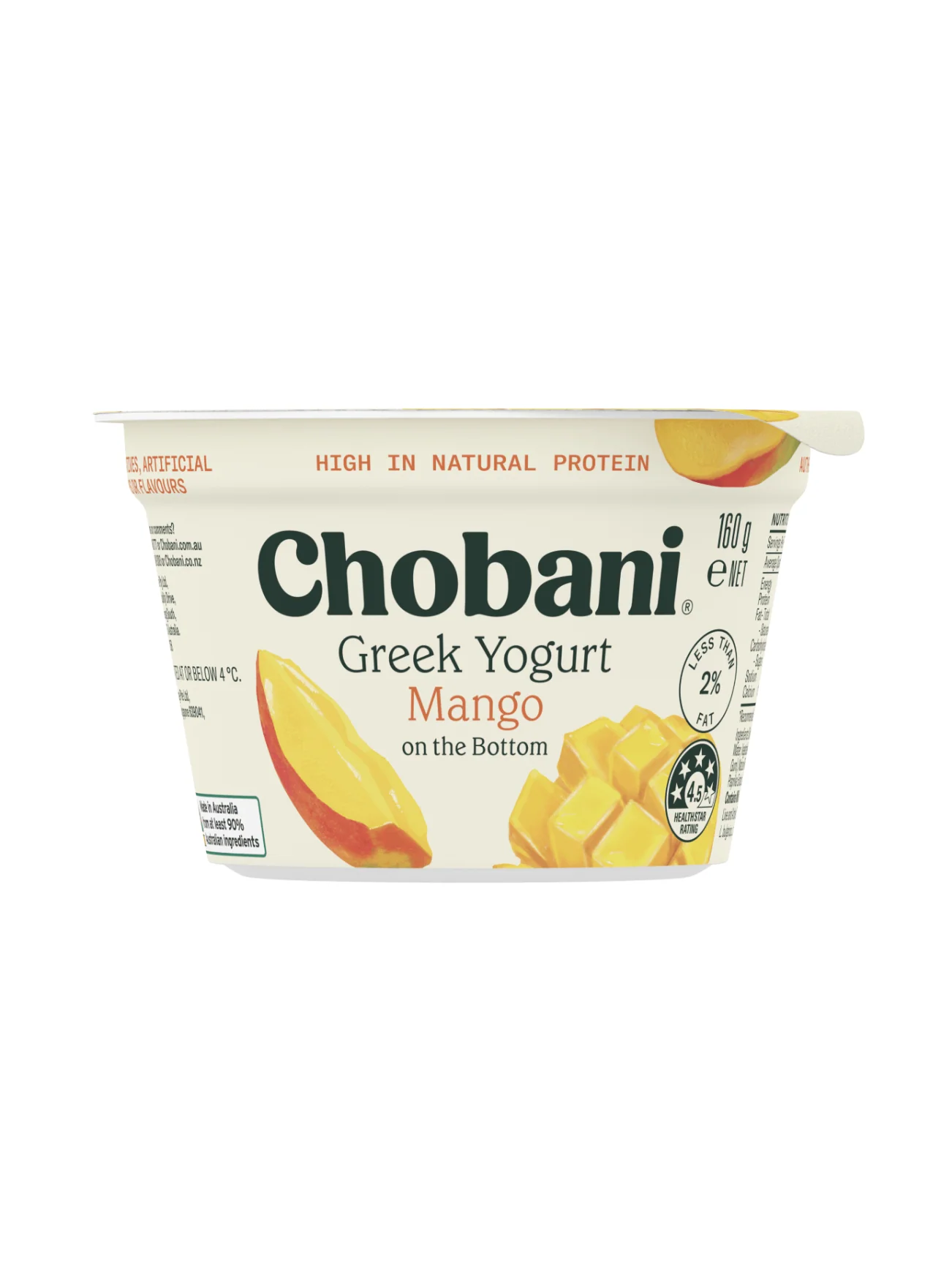 CHOBANI GREEK YOGHURT 2% FAT MANGO 160G