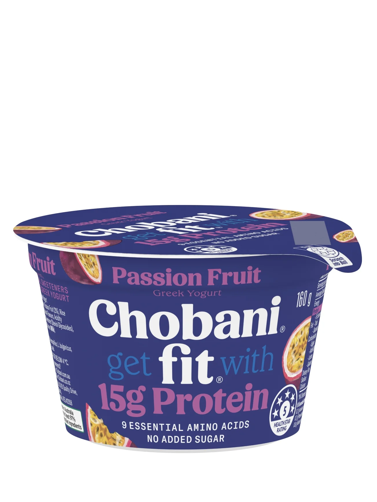 CHOBANI GREEK YOGHURT FIT PASSIONFRUIT 160G