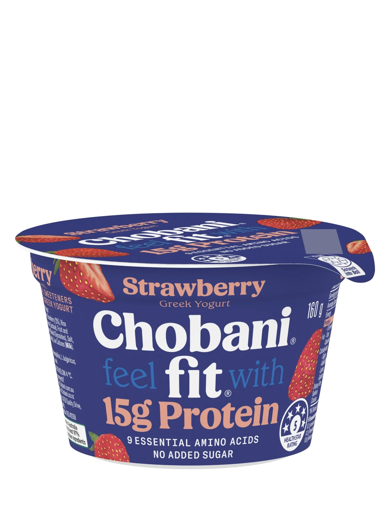 CHOBANI GREEK YOGHURT FIT STRAWBERRY 160G