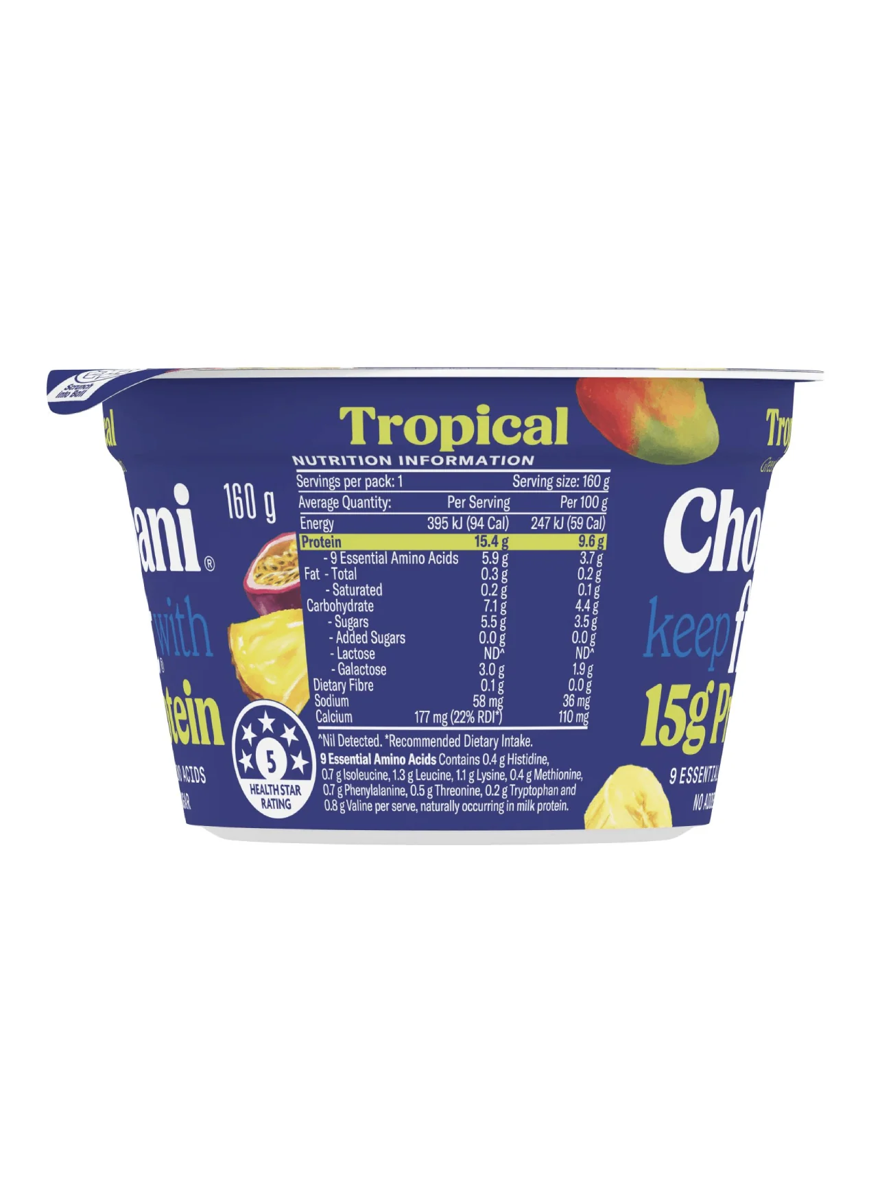 CHOBANI GREEK YOGHURT FIT TROPICAL 160G - Image 3