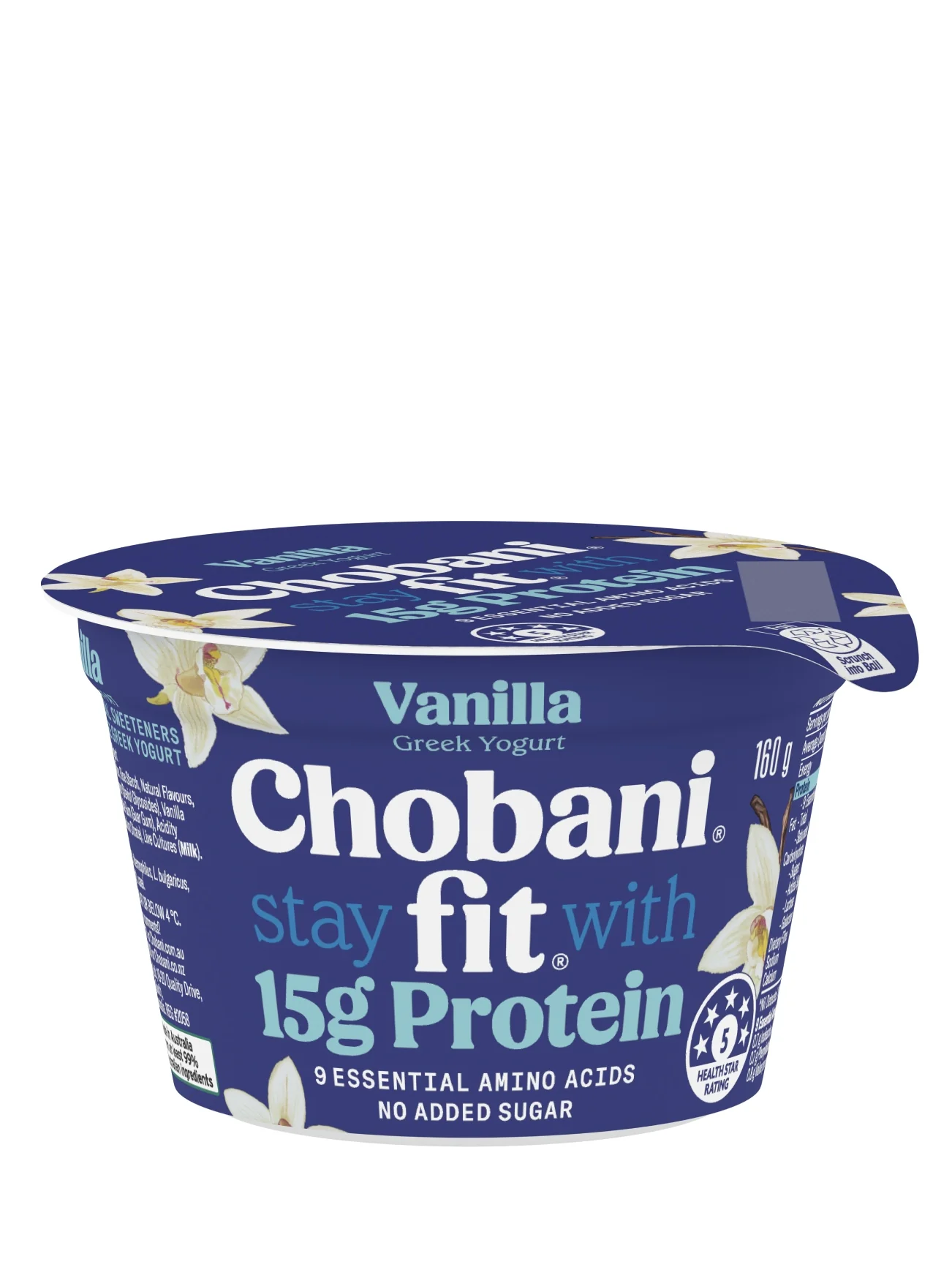 CHOBANI GREEK YOGHURT FIT VANILLA 160G
