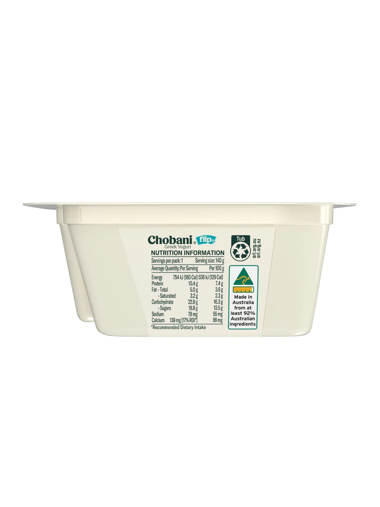 CHOBANI GREEK YOGHURT MINT CHOCOLATE CHIP 140G - Image 3