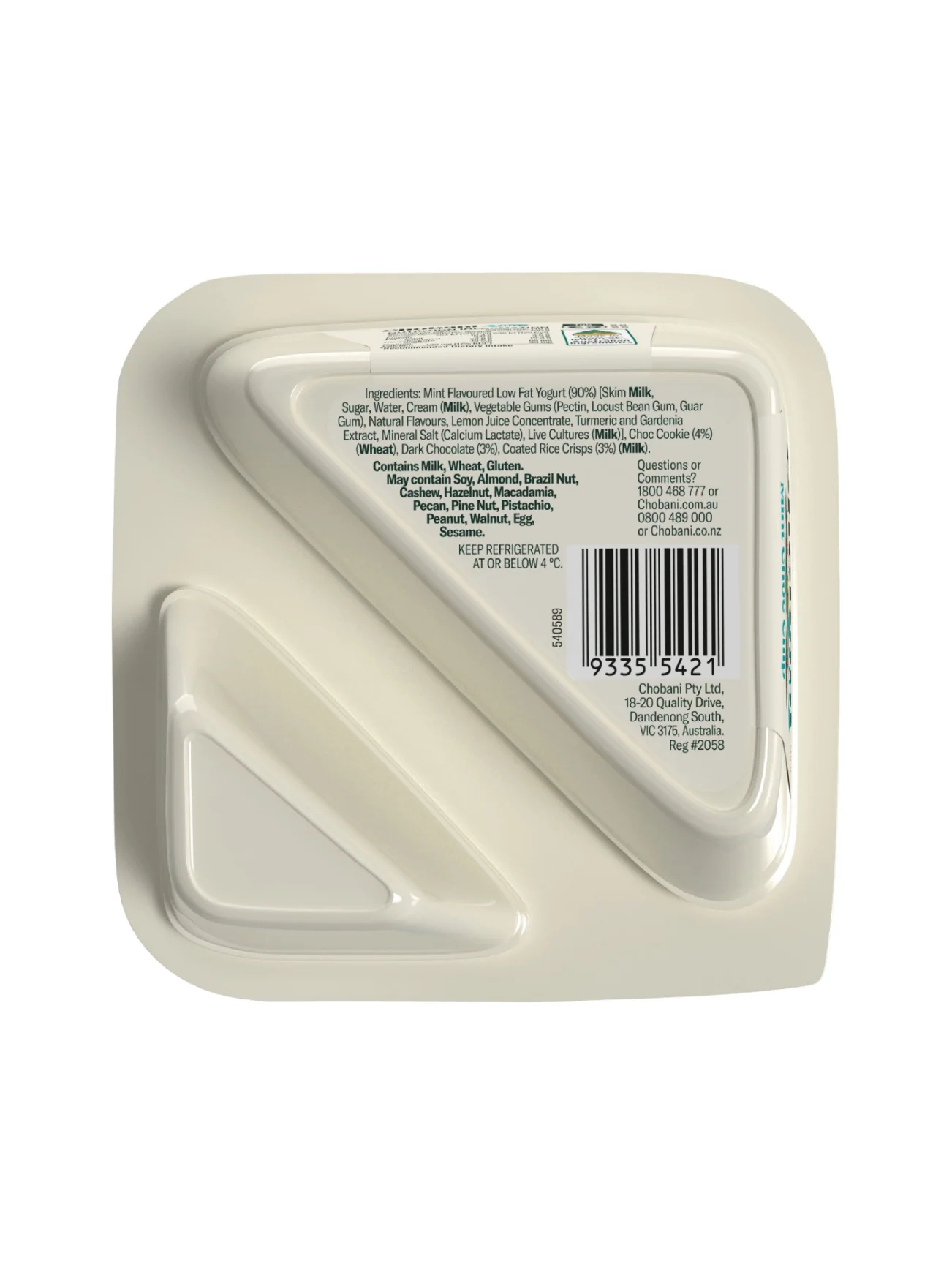 CHOBANI GREEK YOGHURT MINT CHOCOLATE CHIP 140G - Image 4
