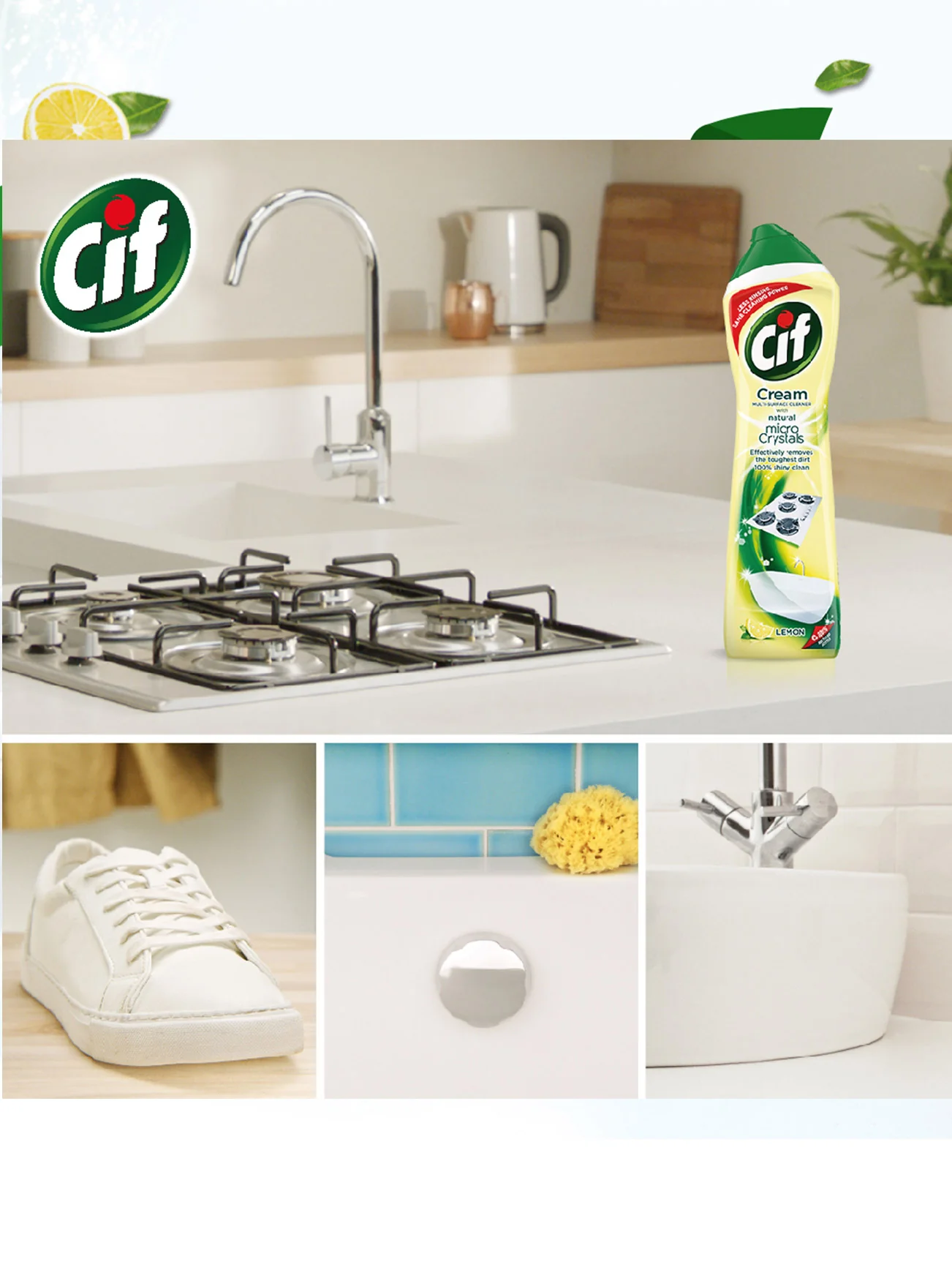 CIF CREAM LEMON 500ML - Image 3