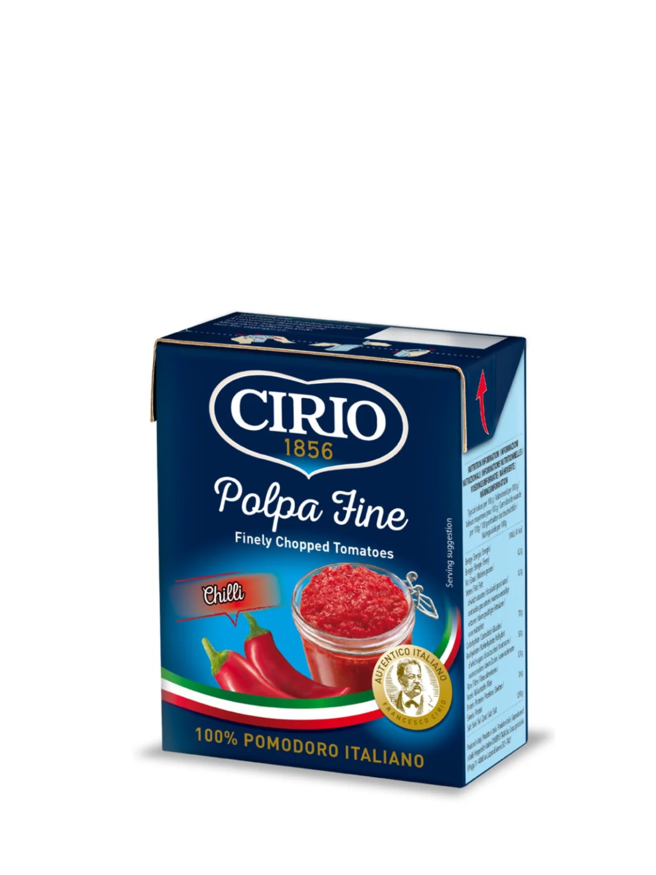 CIRIO POLPA FINE CHOPPED TOMATOES CHILI 390G