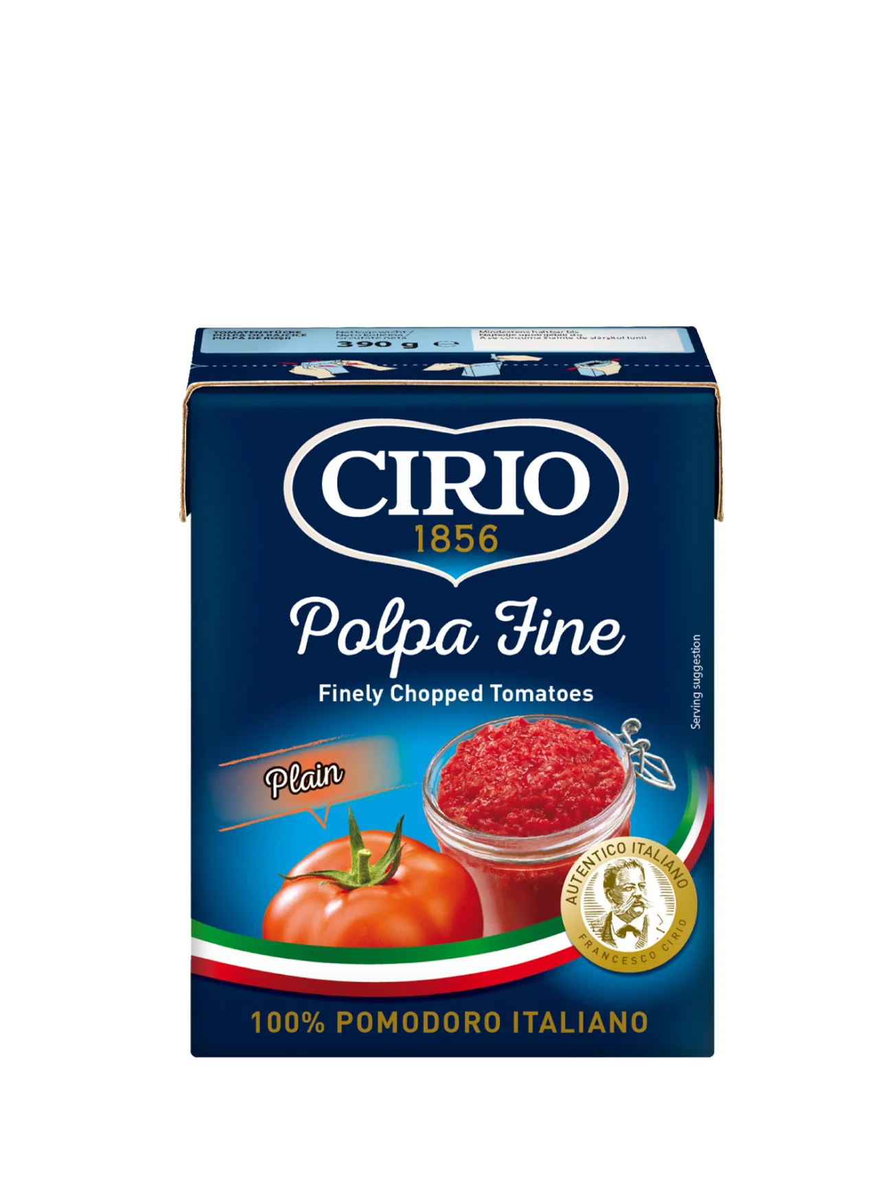 CIRIO POLPA FINE CHOPPEDTOMATOES ONION GARLIC 390G - Image 4