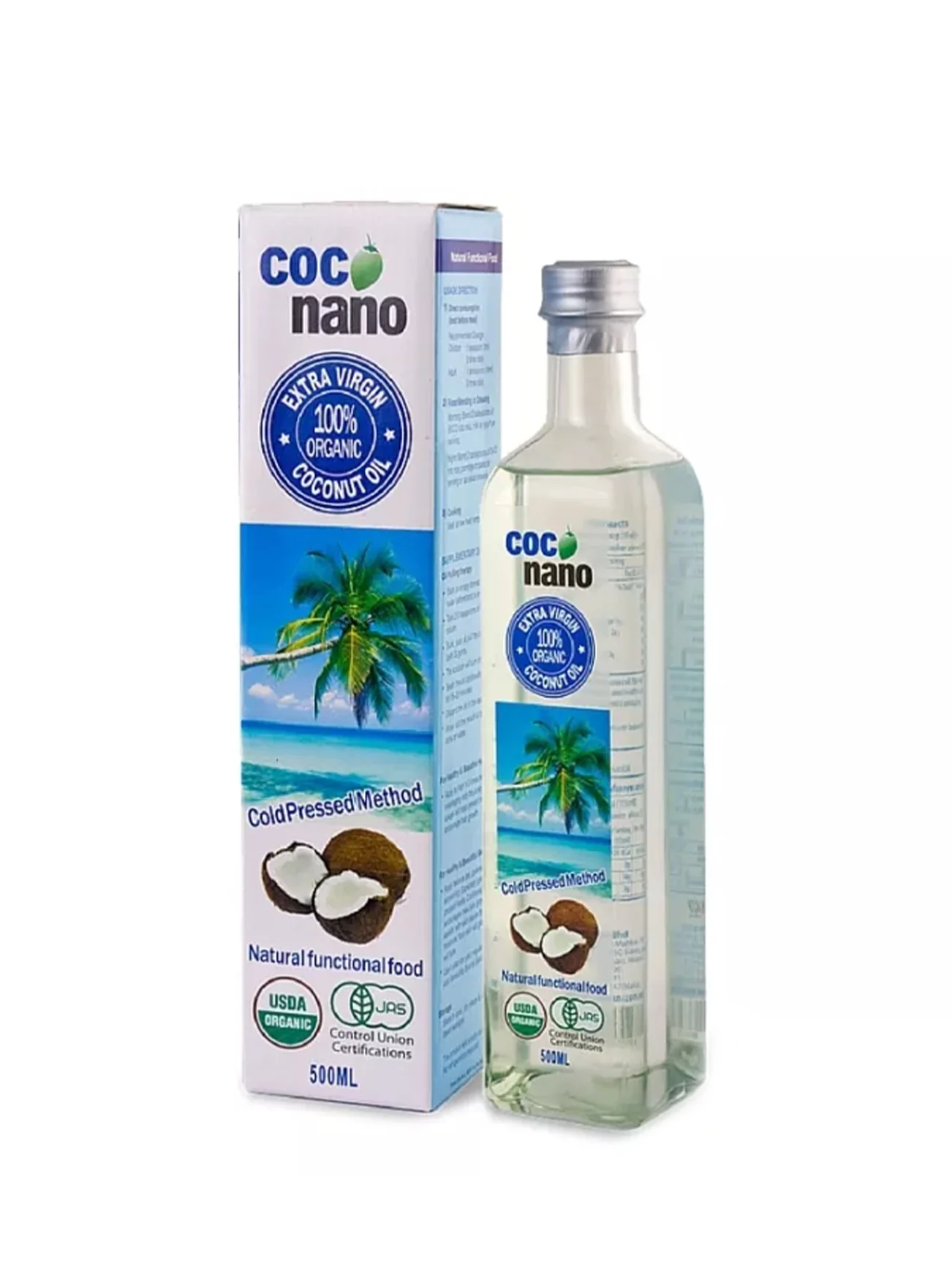 COCONANO ORG EXTRA VIRGIN COCONUT OIL 500ML - Image 2