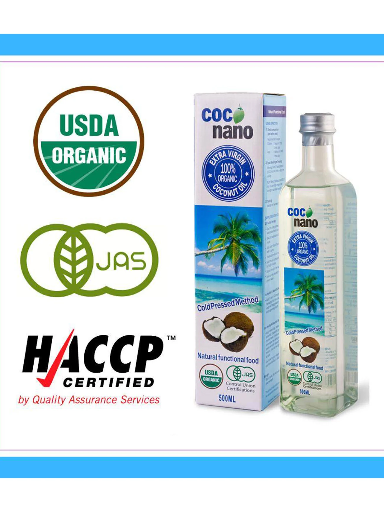 COCONANO ORG EXTRA VIRGIN COCONUT OIL 500ML - Image 3