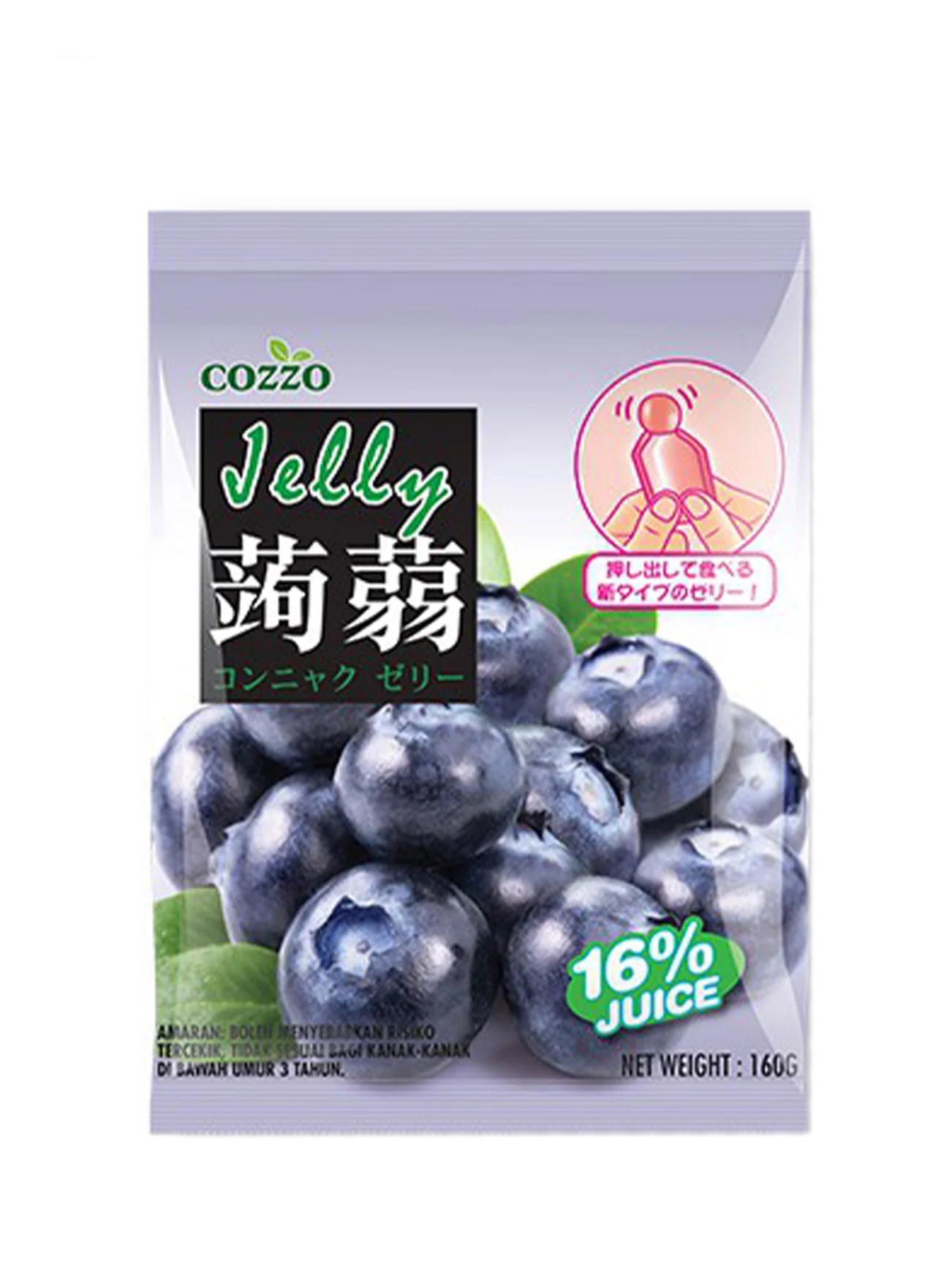 COZZO KONNYAKU JELLY BLUEBERRY 160G