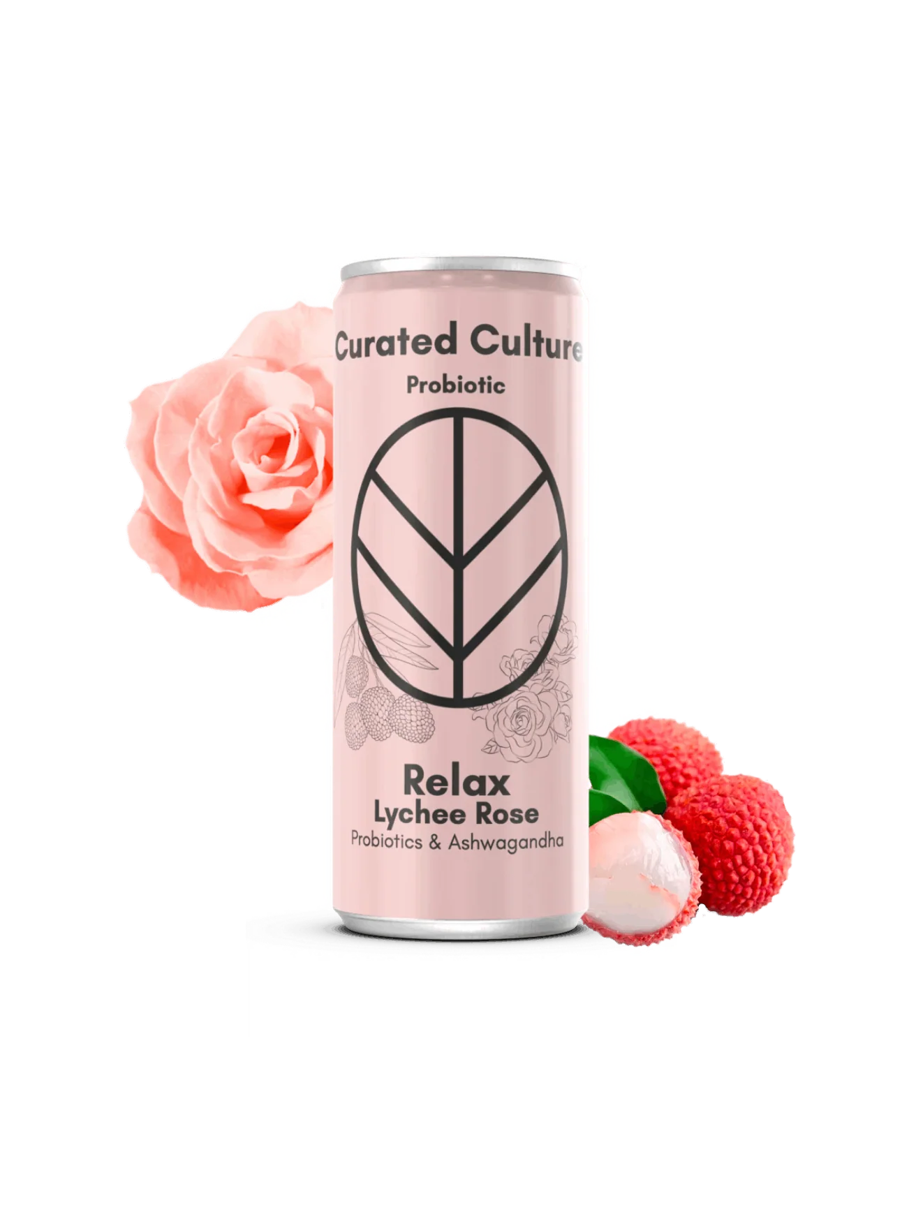 CURATED CULTURE PROBIOTIC LYCHEE ROSE 240ML