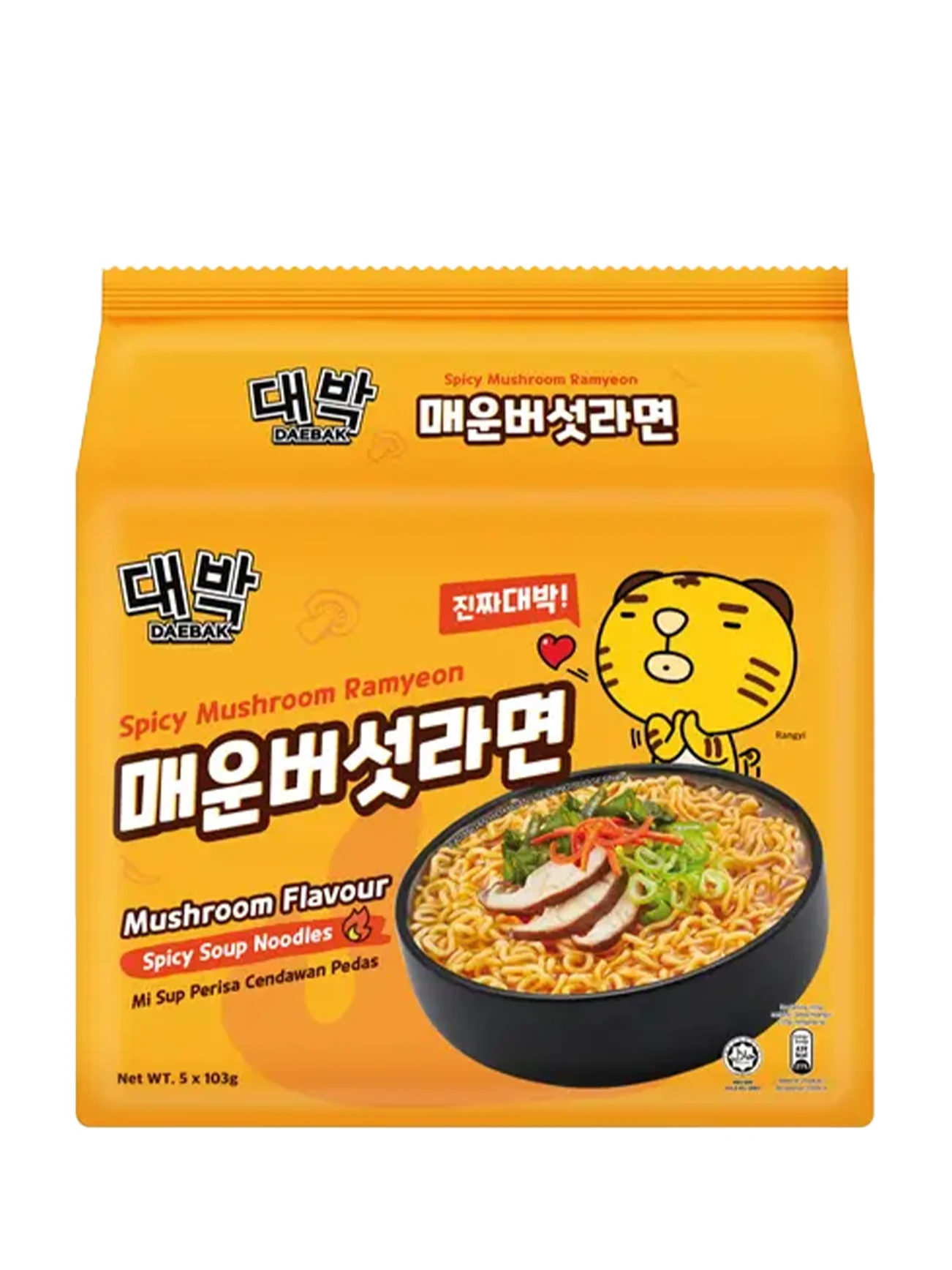 DAEBAK SPICY MUSHROOM RAMYEON 5X103G - Image 2