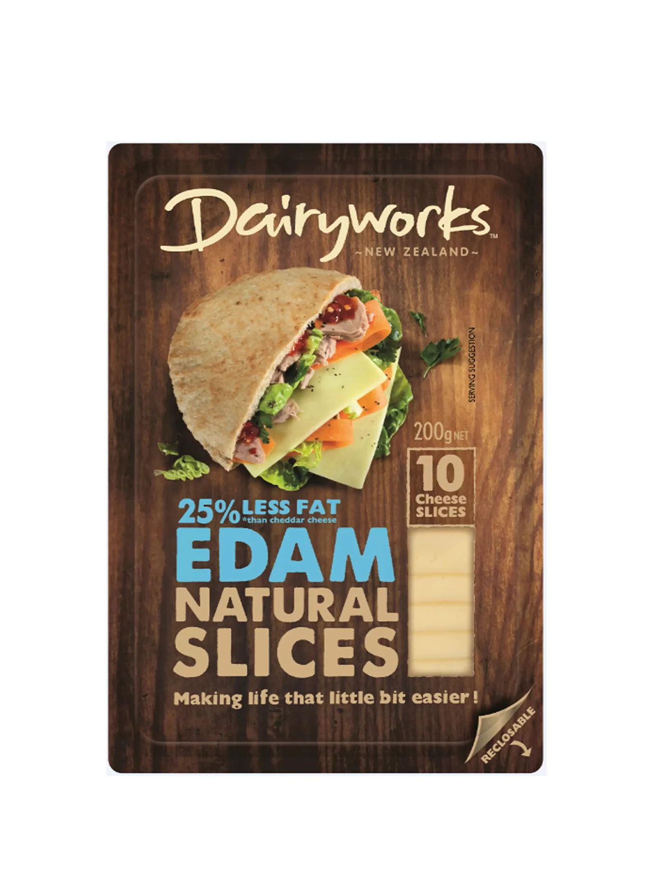 DAIRYWORKS EDAM NATURAL SLICES 200G